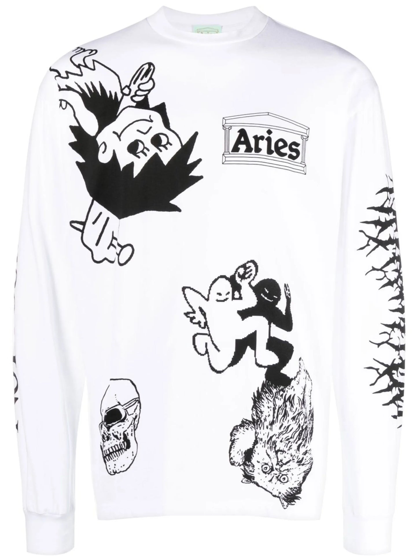 graphic-print long-sleeved T-shirt