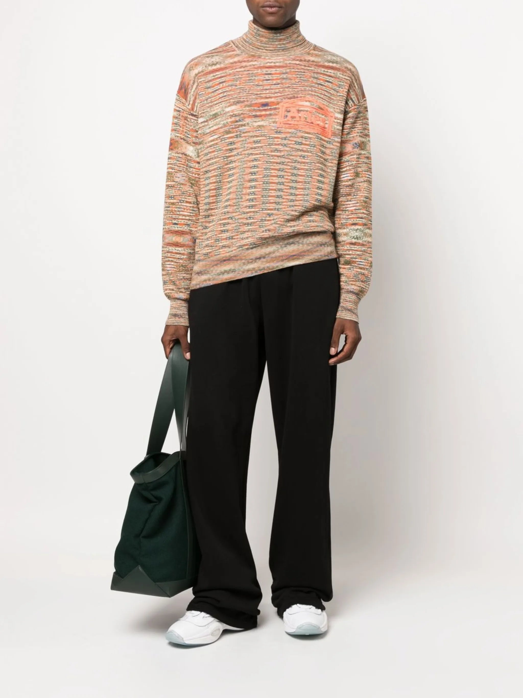 Space Dye roll-neck jumper