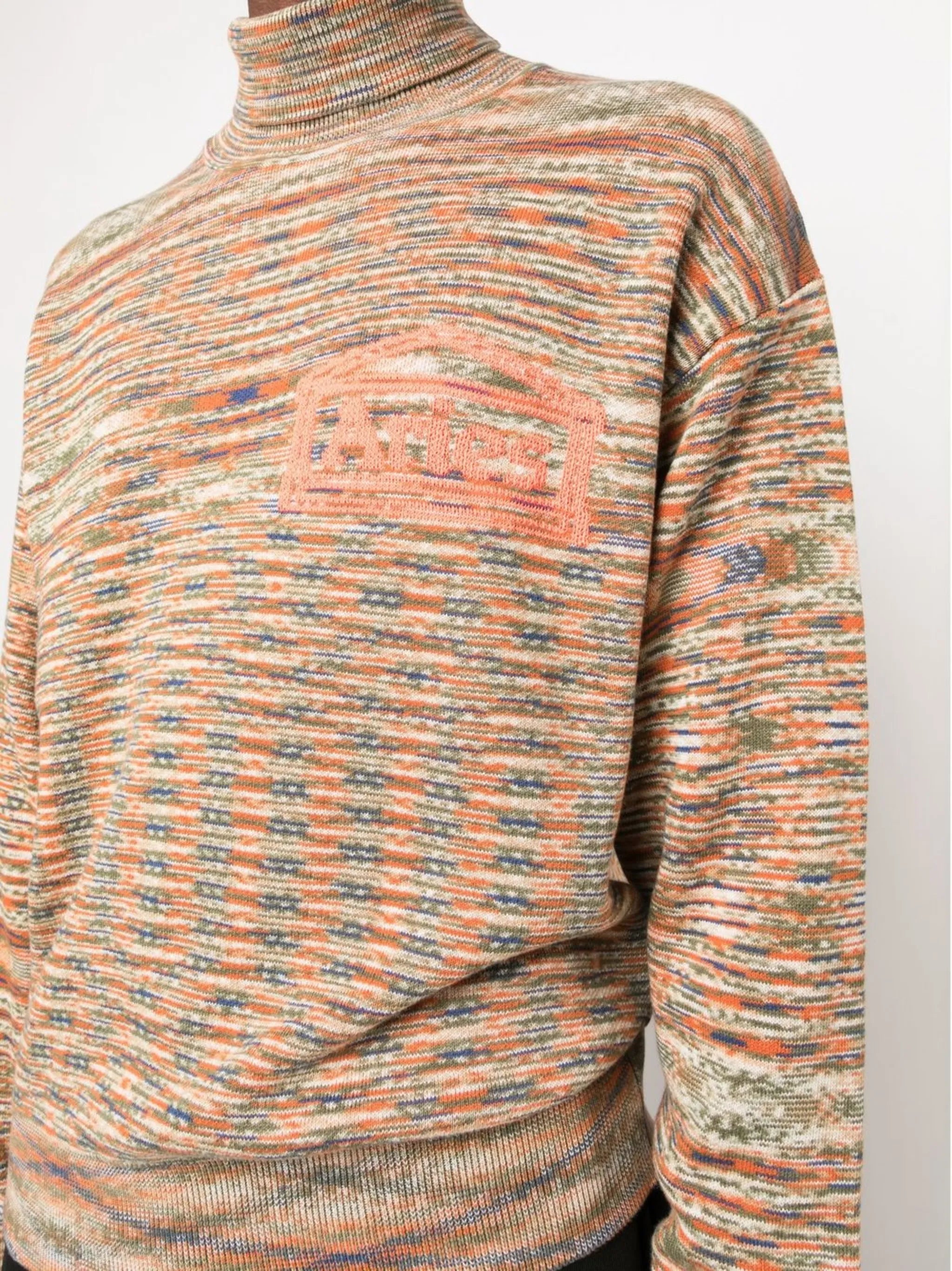 Space Dye roll-neck jumper