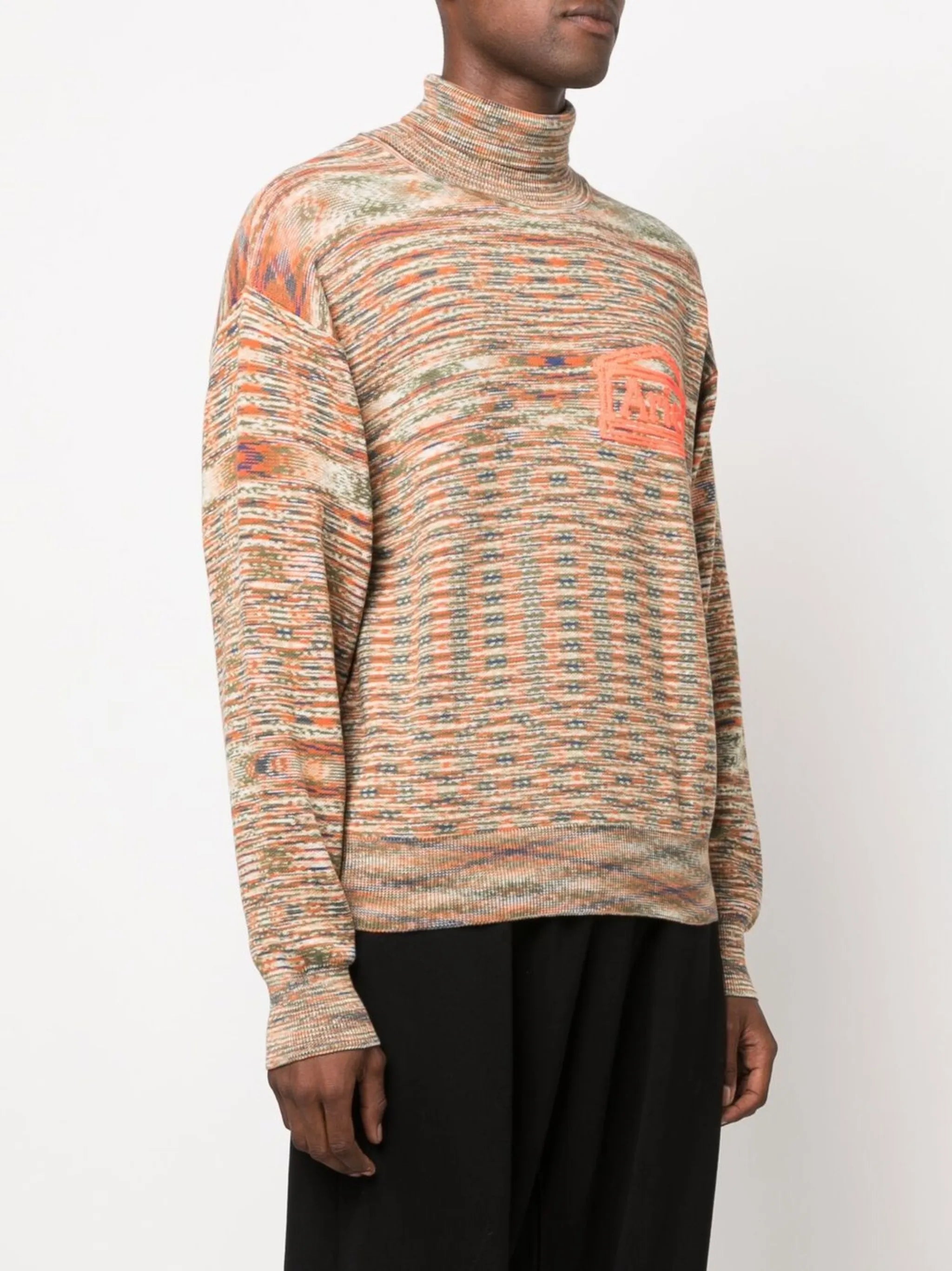 Space Dye roll-neck jumper