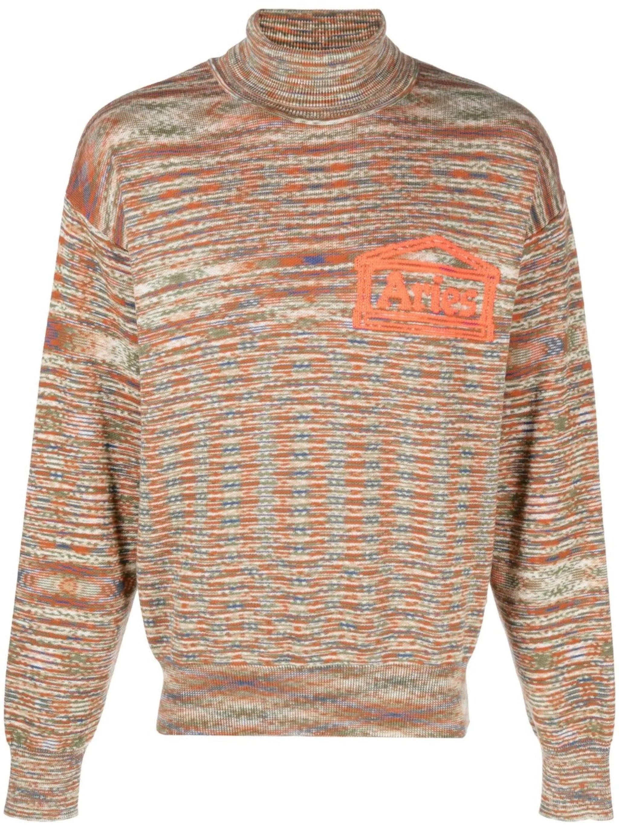 Space Dye roll-neck jumper
