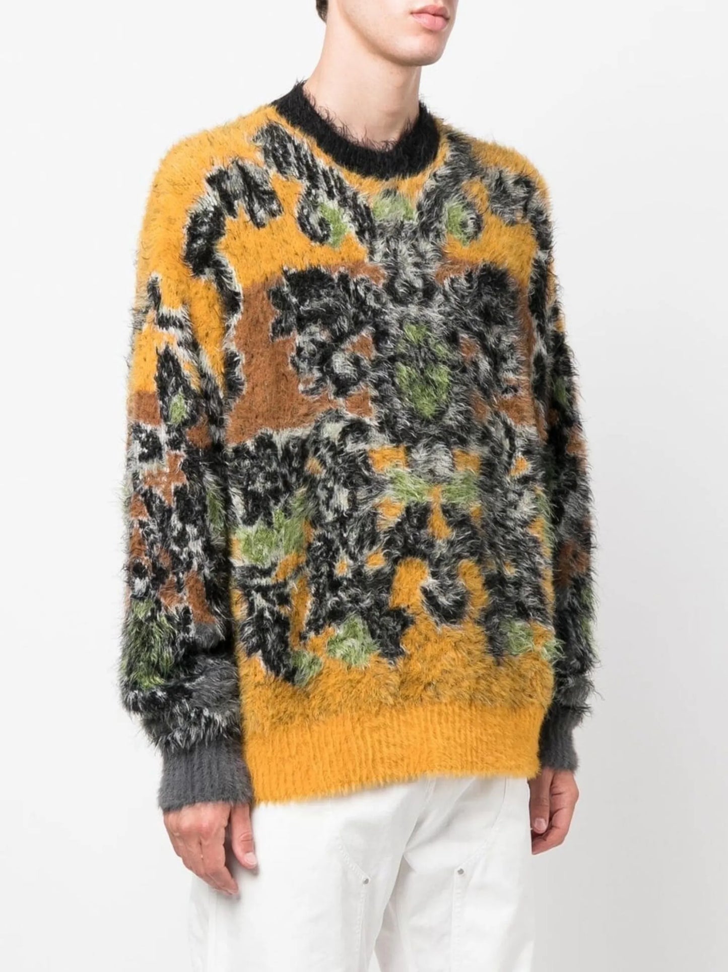 Fleur patterned-jacquard jumper