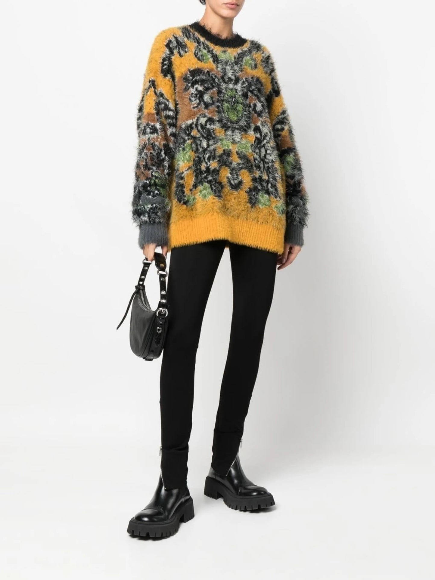 Fleur patterned-jacquard jumper