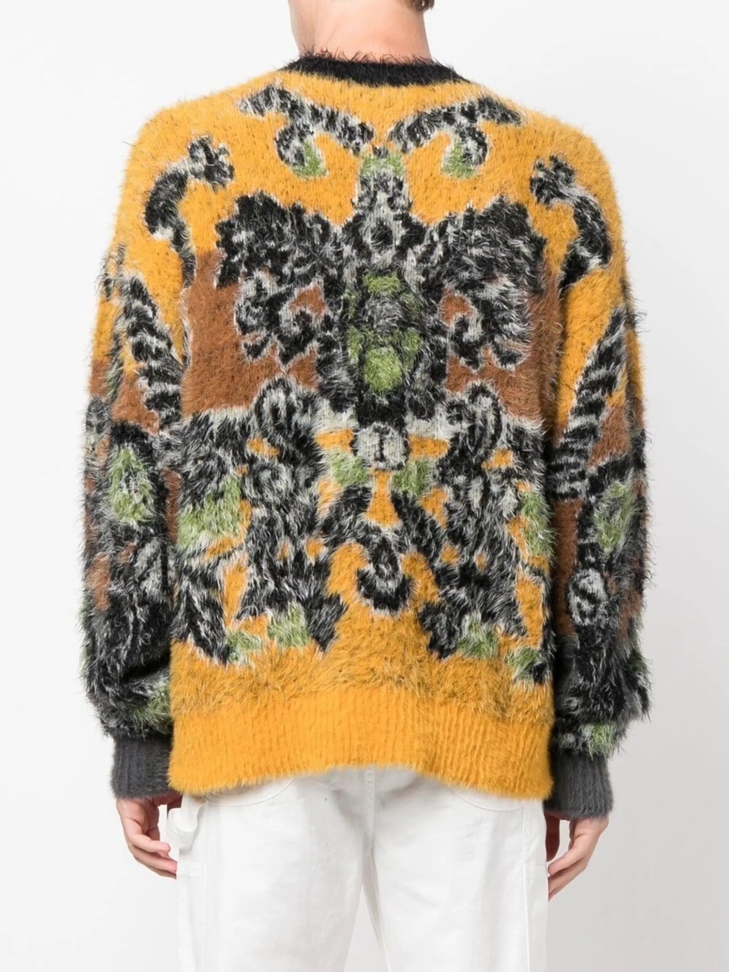 Fleur patterned-jacquard jumper