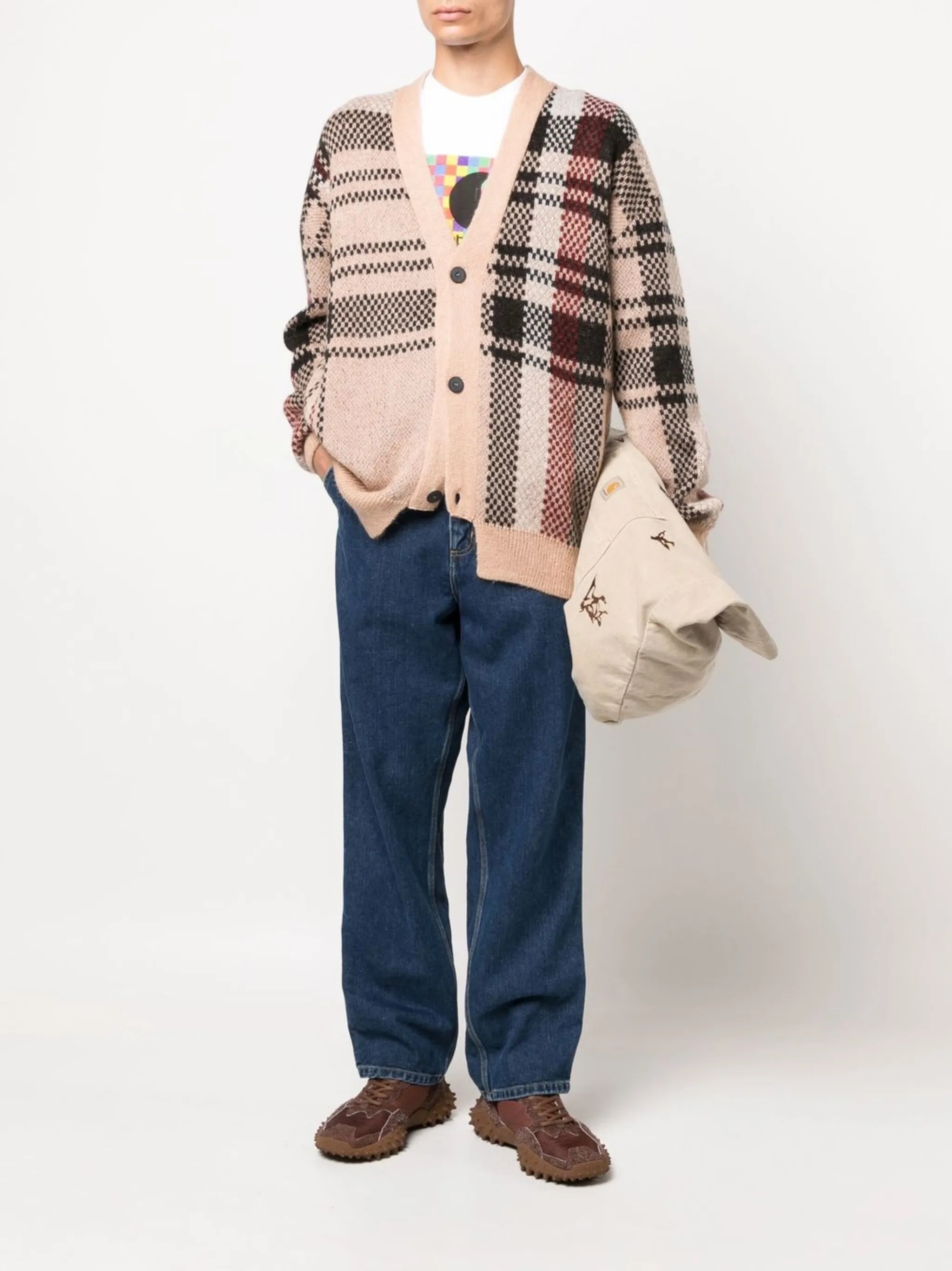 Johnny check-print cardigan