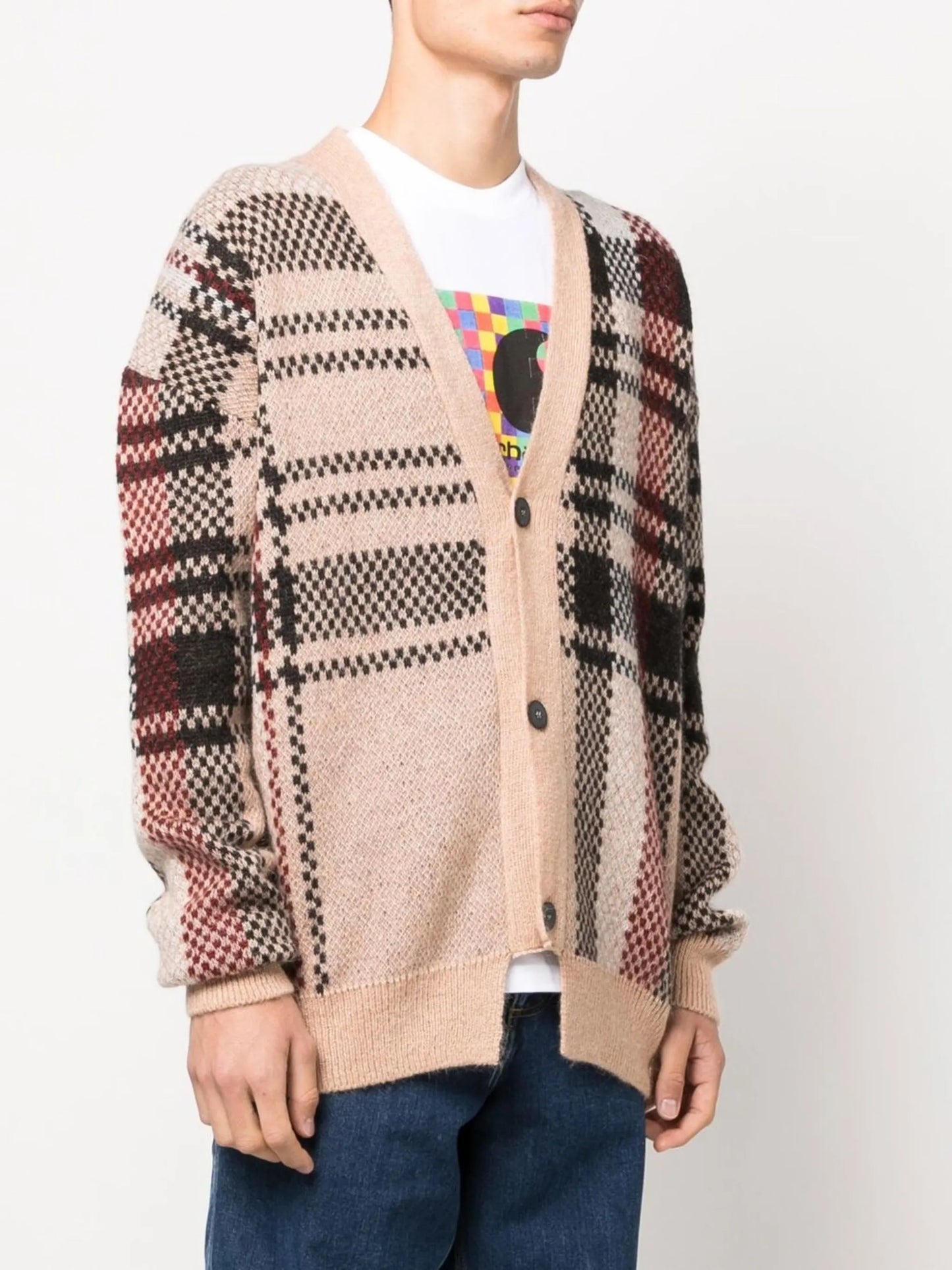 Johnny check-print cardigan