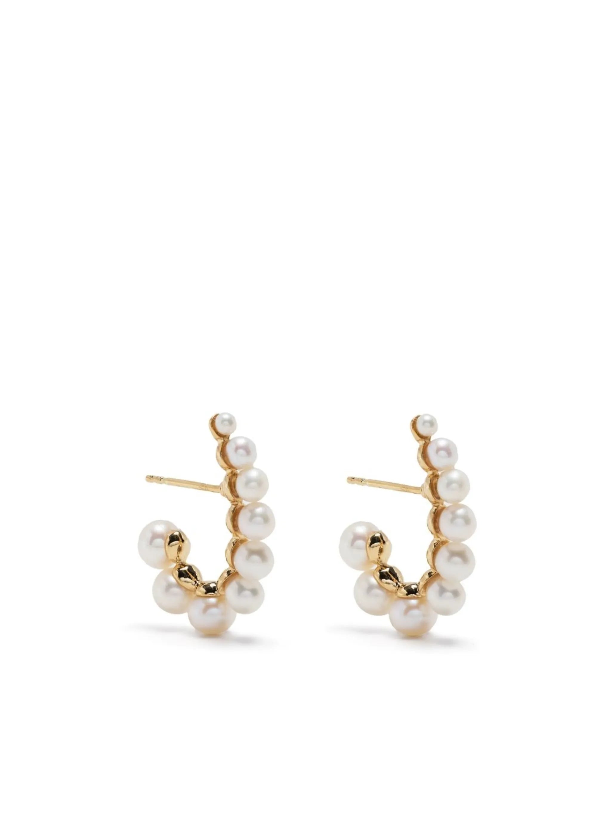 pearl hoop earrings