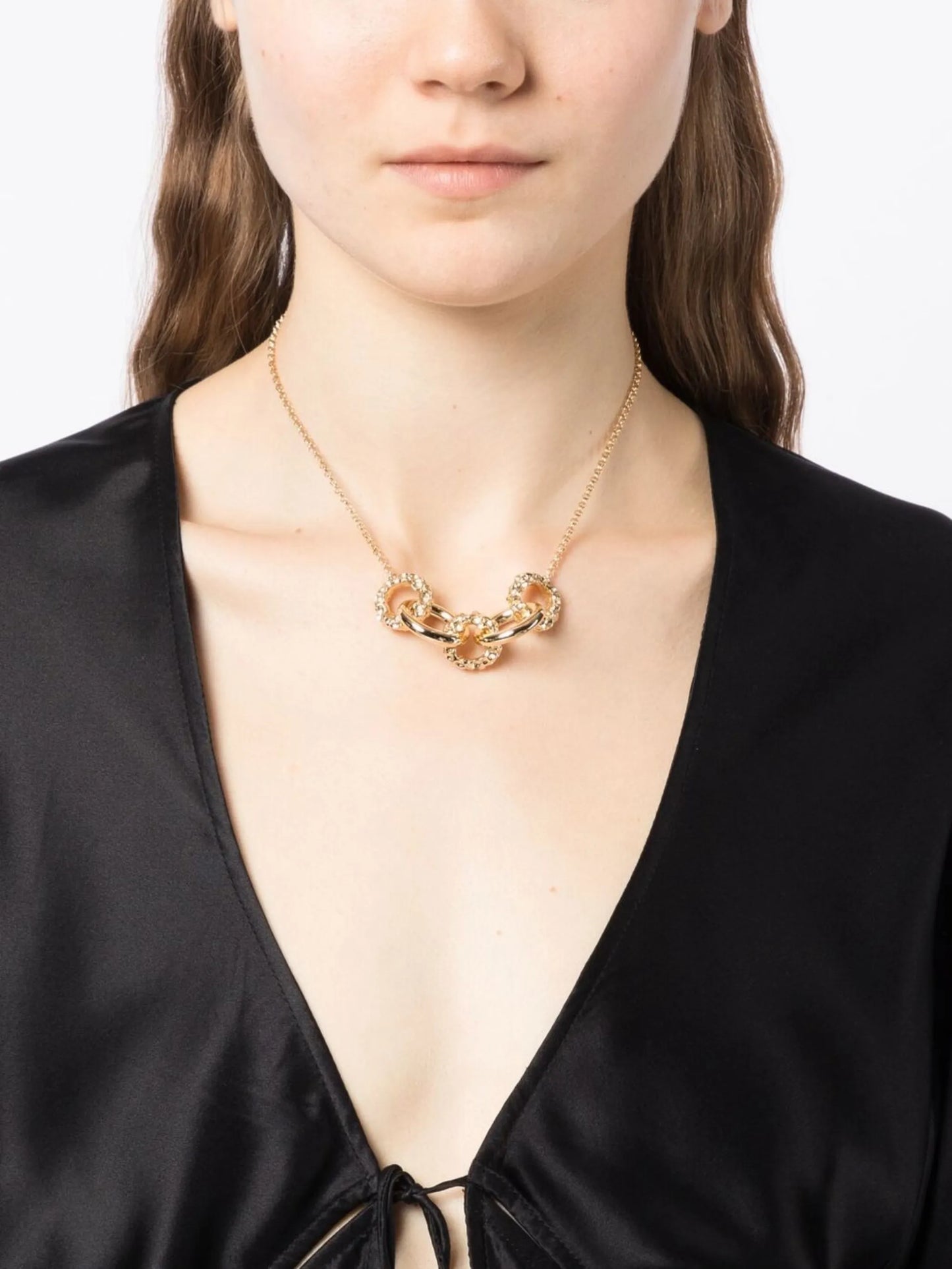 ring-link detail necklace