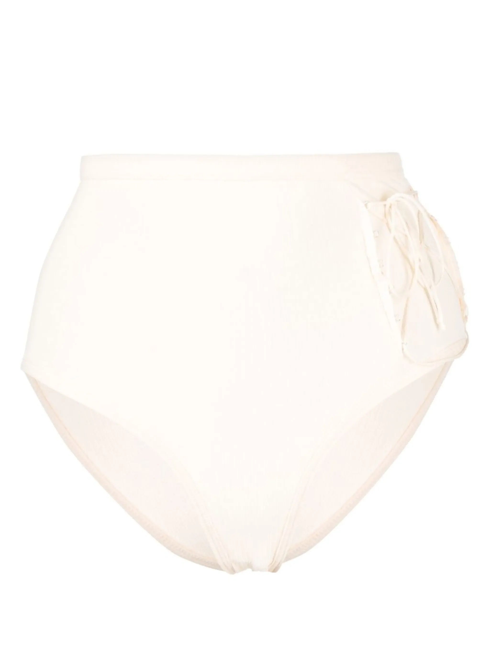 high-waisted semi-sheer briefs