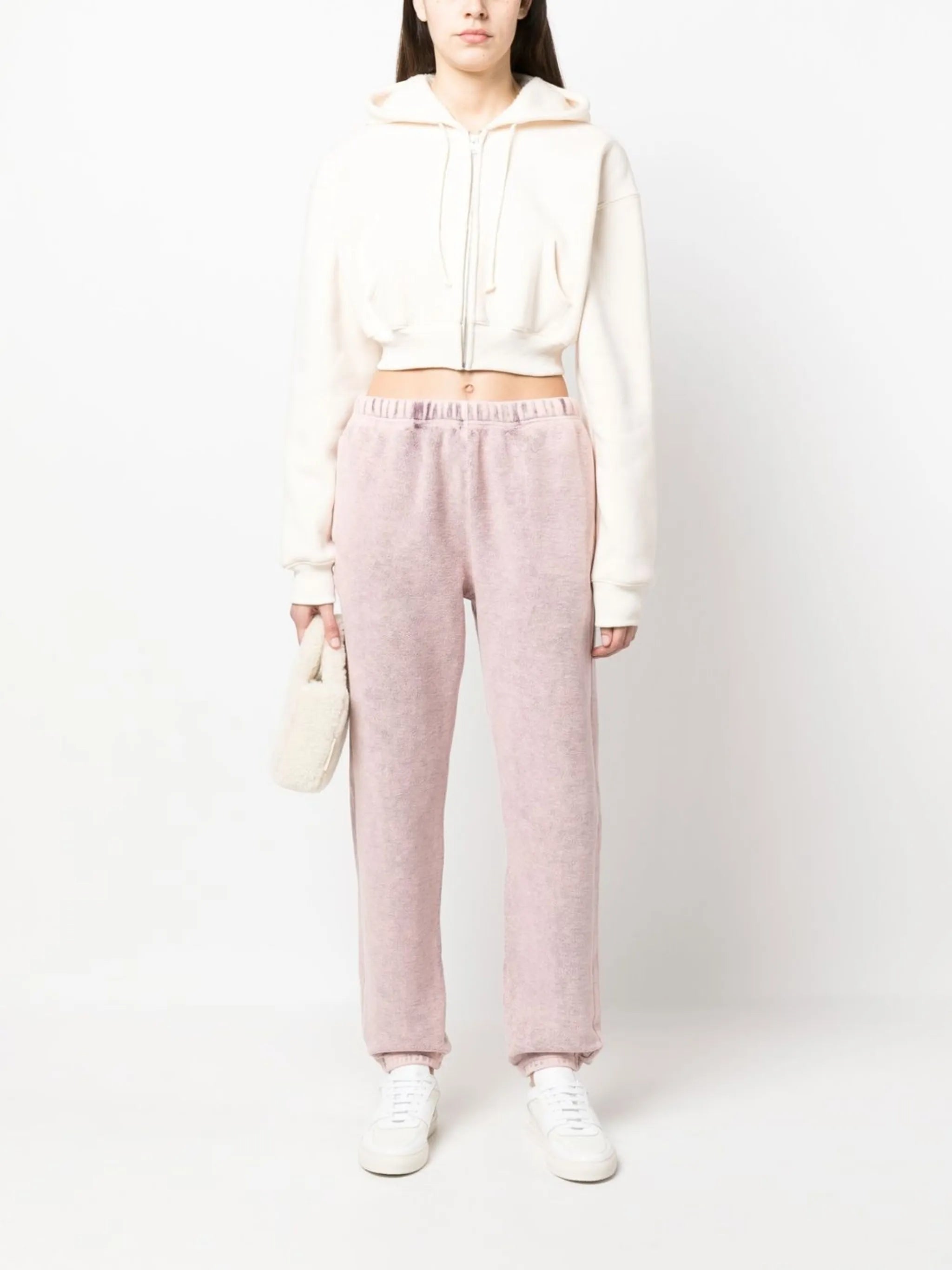 textured-finish cotton sweatpants