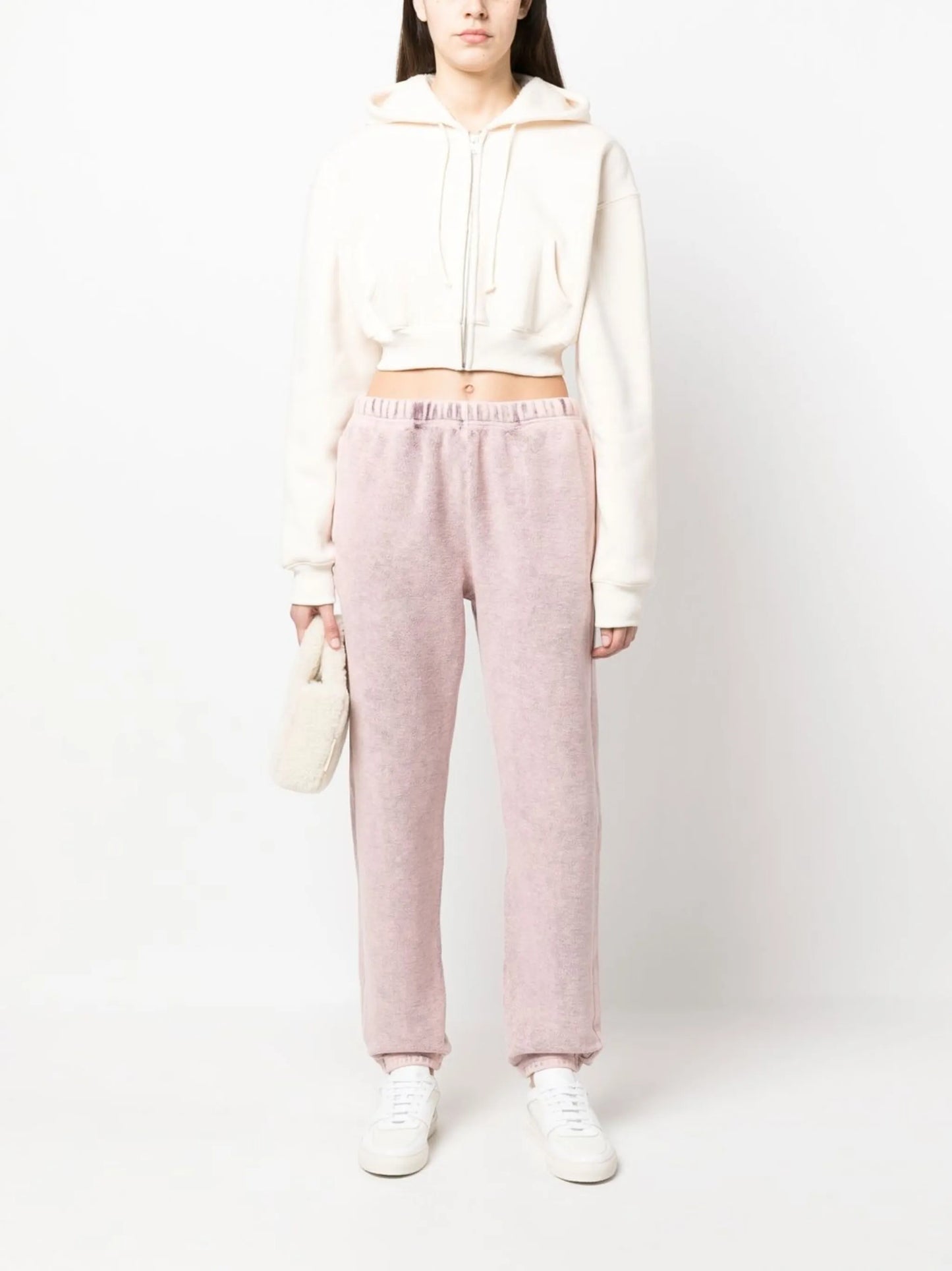 textured-finish cotton sweatpants