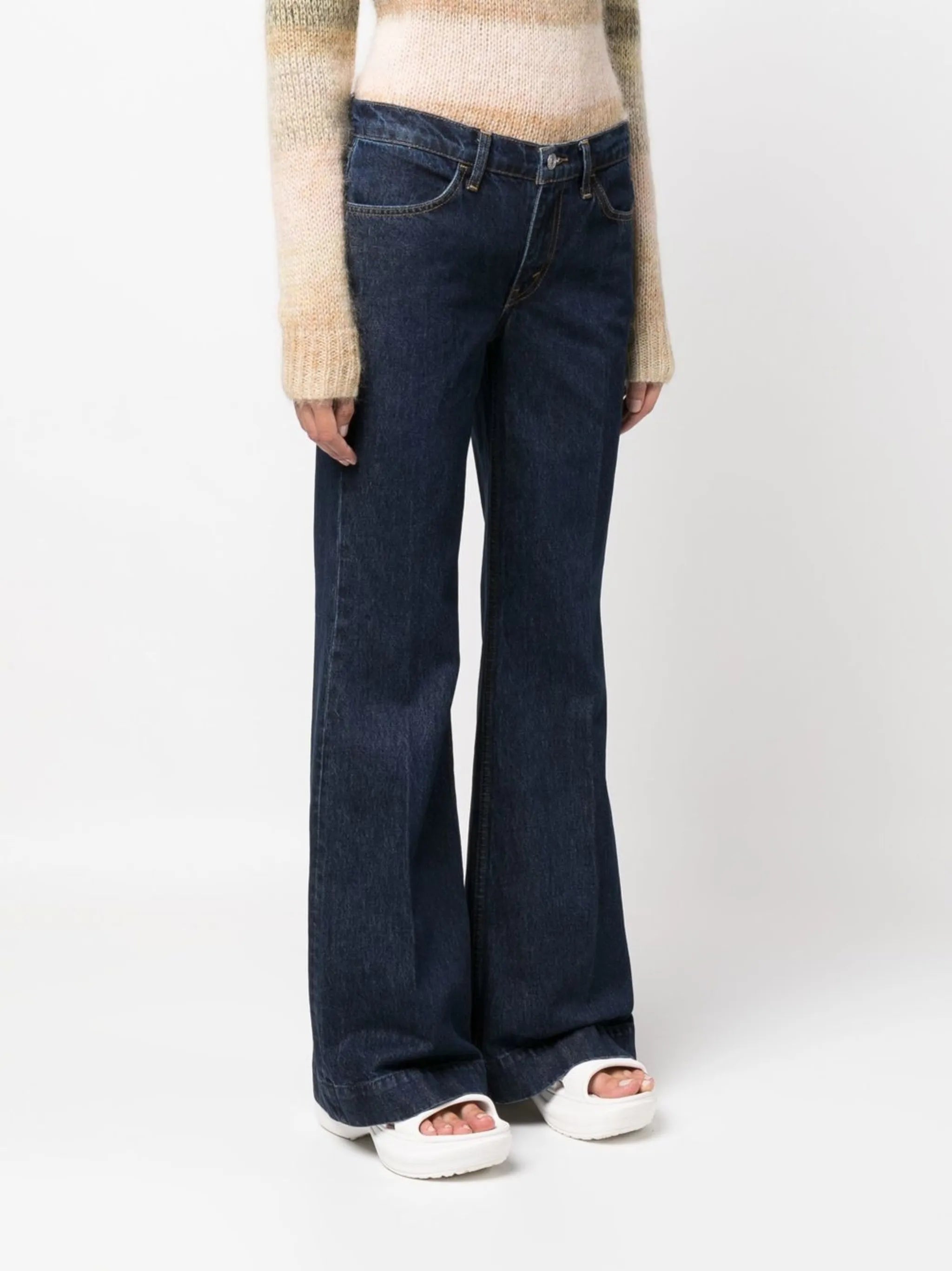 70s low-rise flared jeans