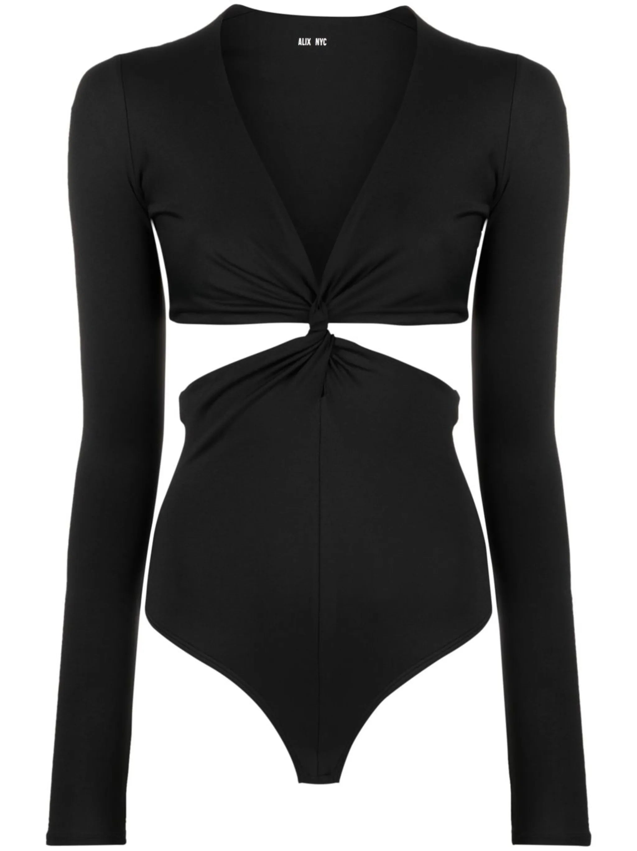 cut-out long-sleeve top