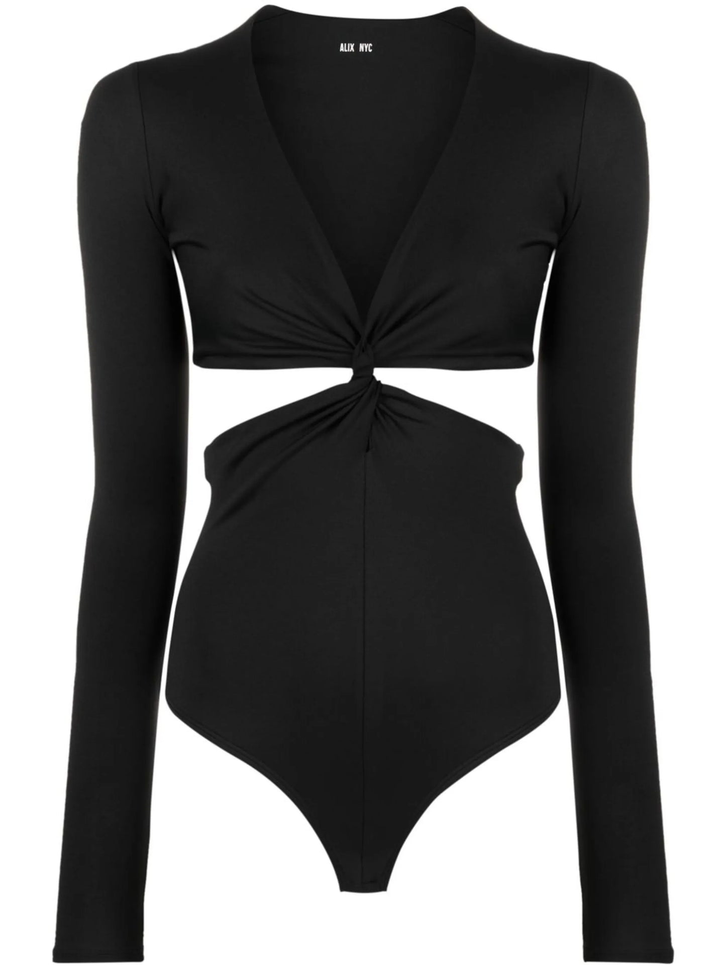 cut-out long-sleeve top