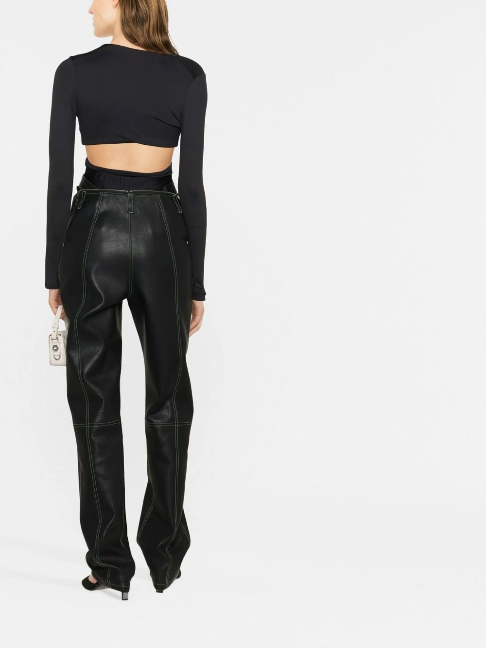 cut-out long-sleeve top
