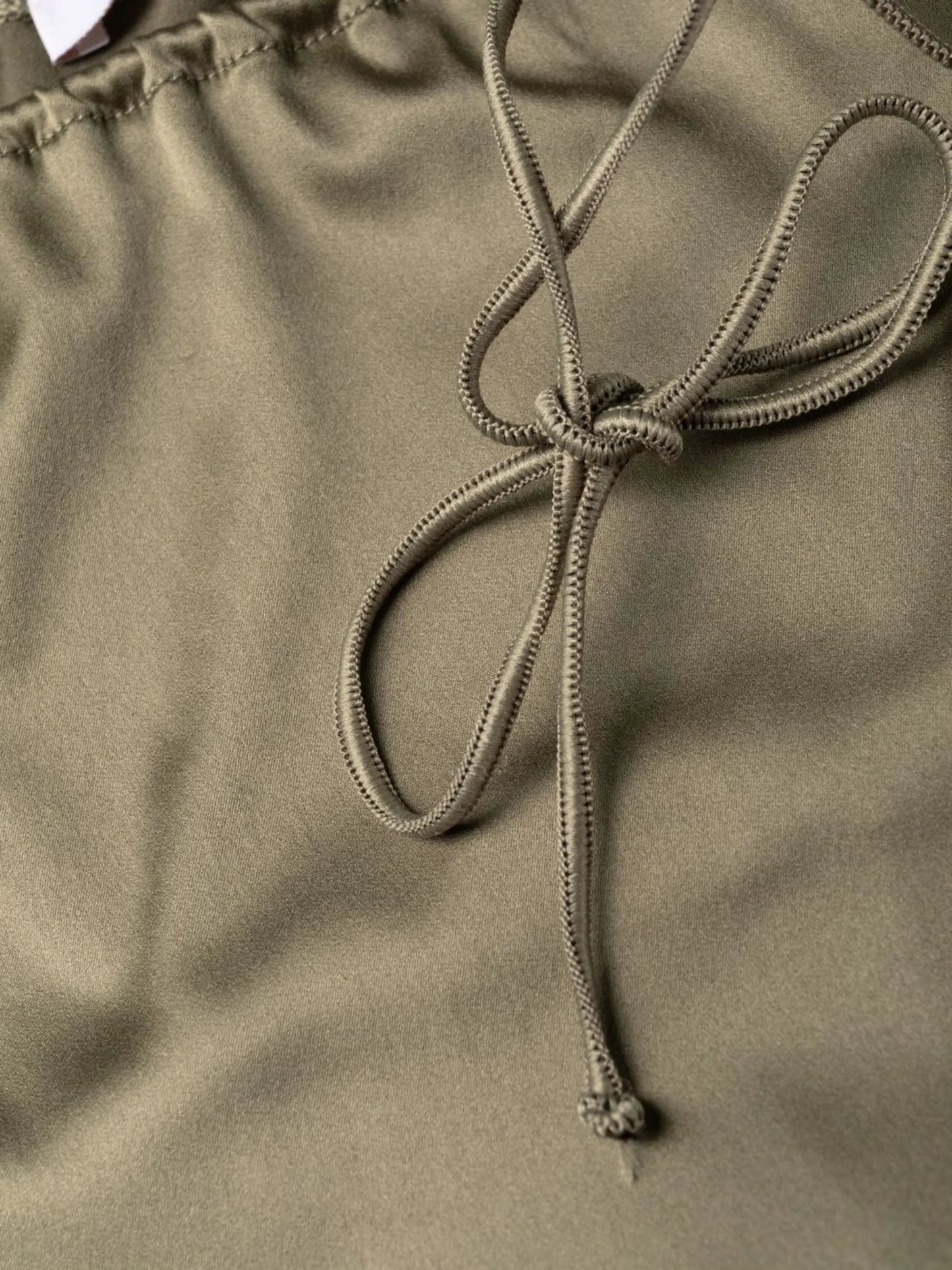 satin-finish triangle-cup bikini set