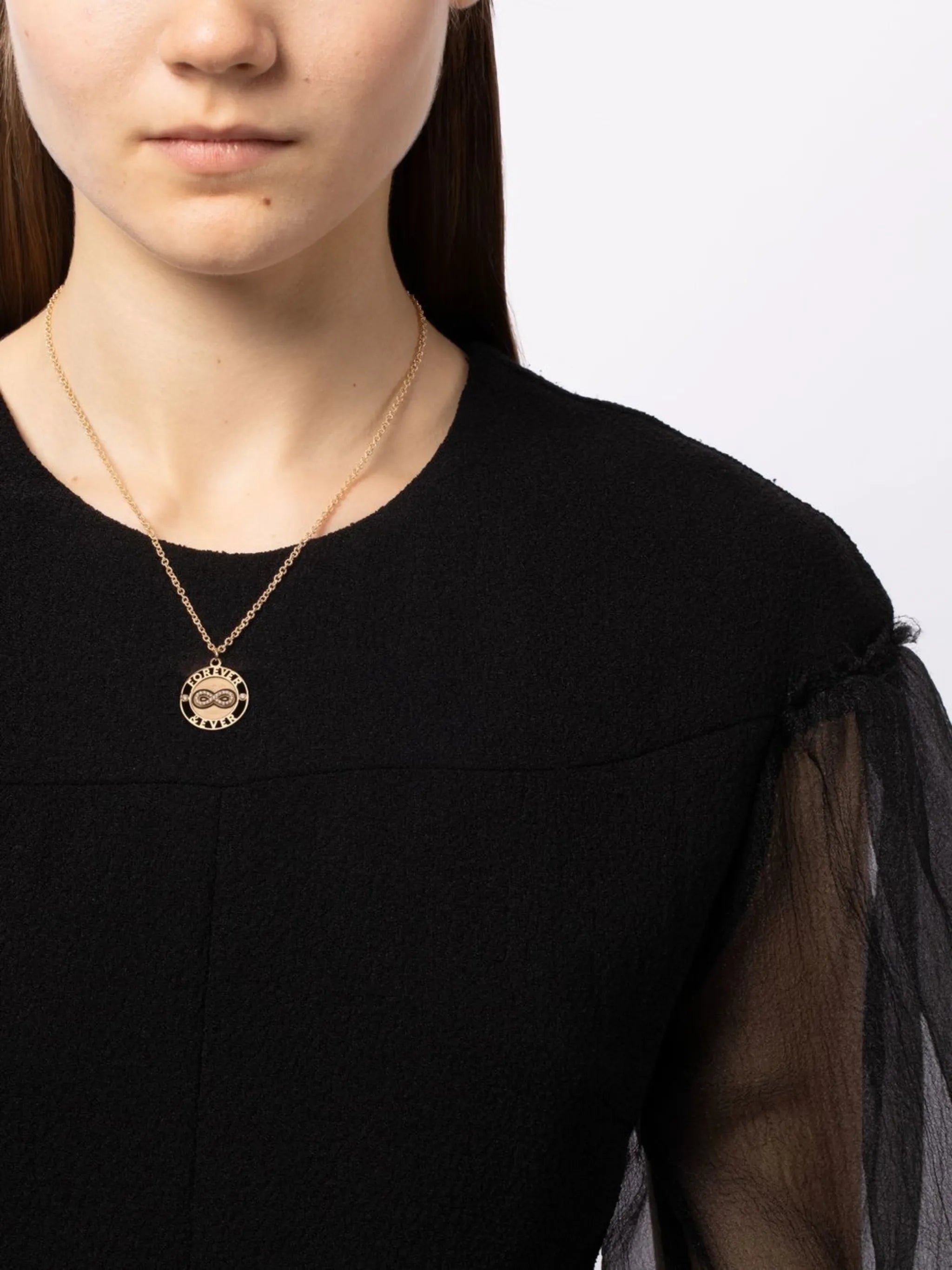 14kt yellow gold Forever and Ever diamond necklace