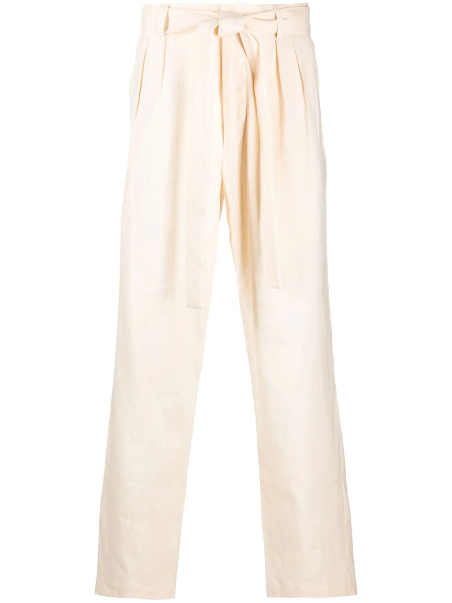 tied-waist wide-leg trousers