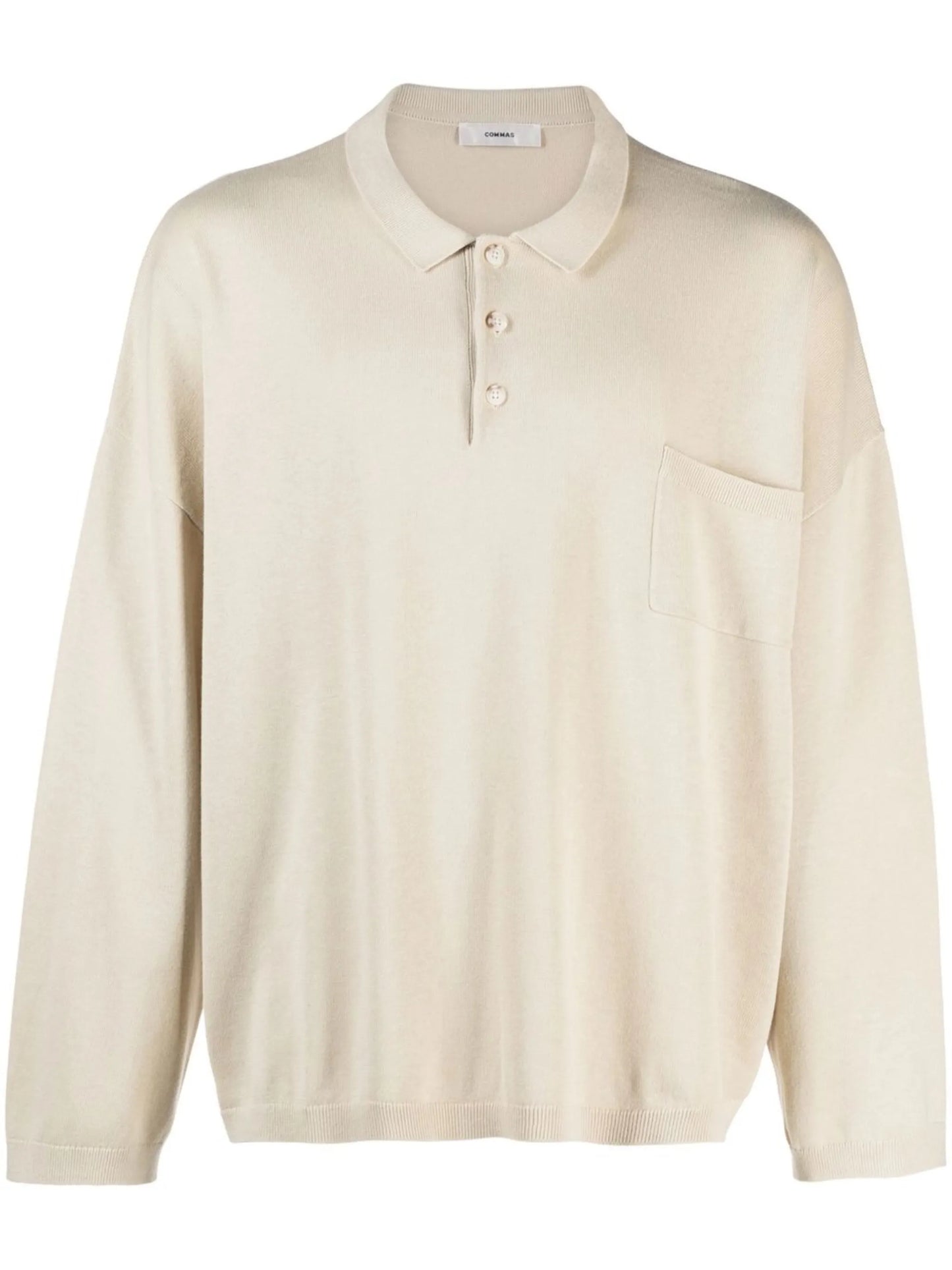 long-sleeved pocket polo shirt