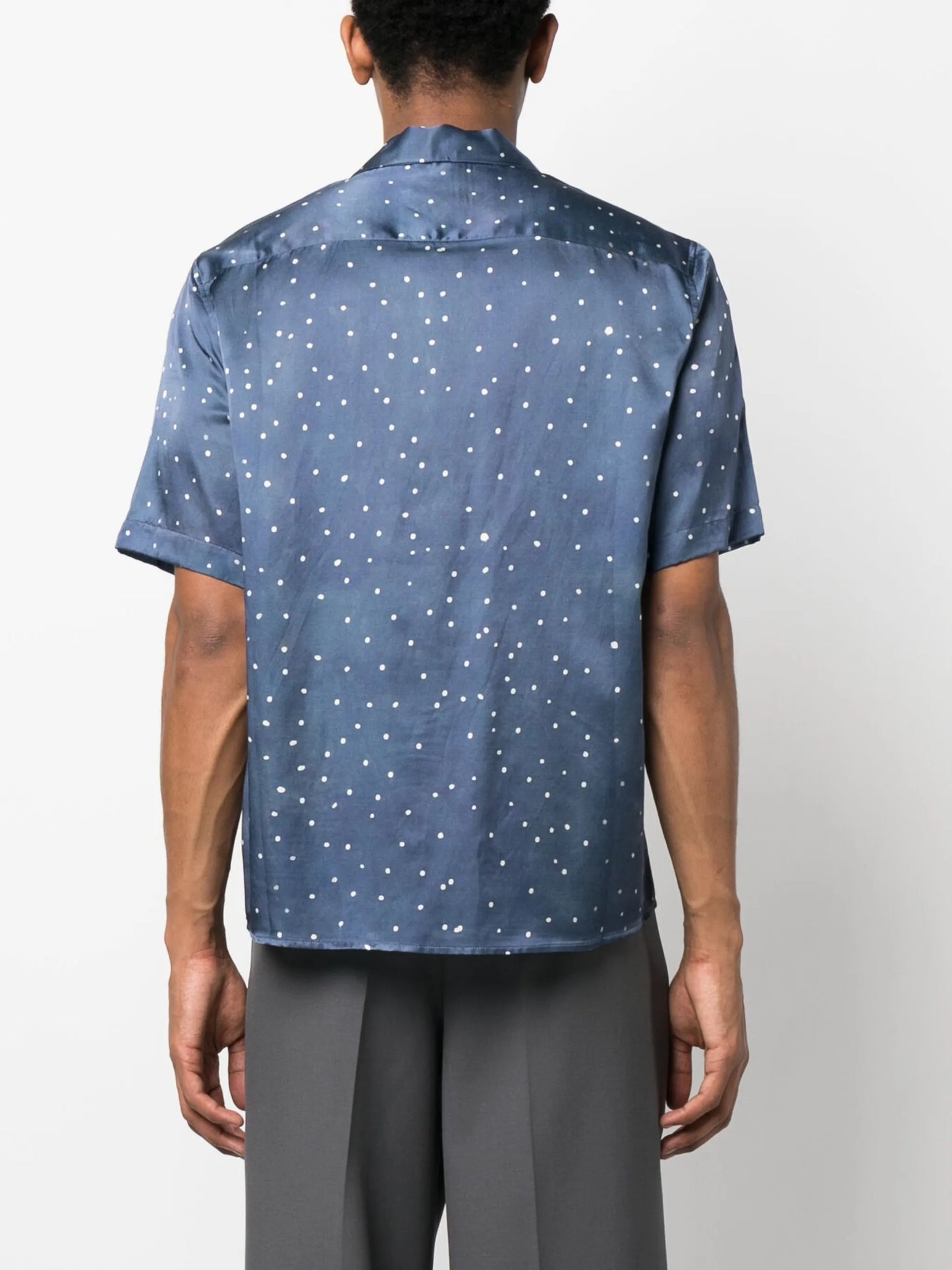 painterly print short-sleeve shirt