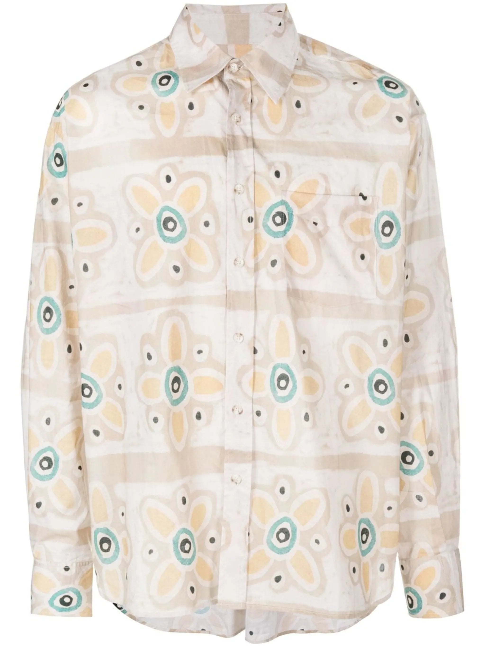 floral-print long-sleeve shirt