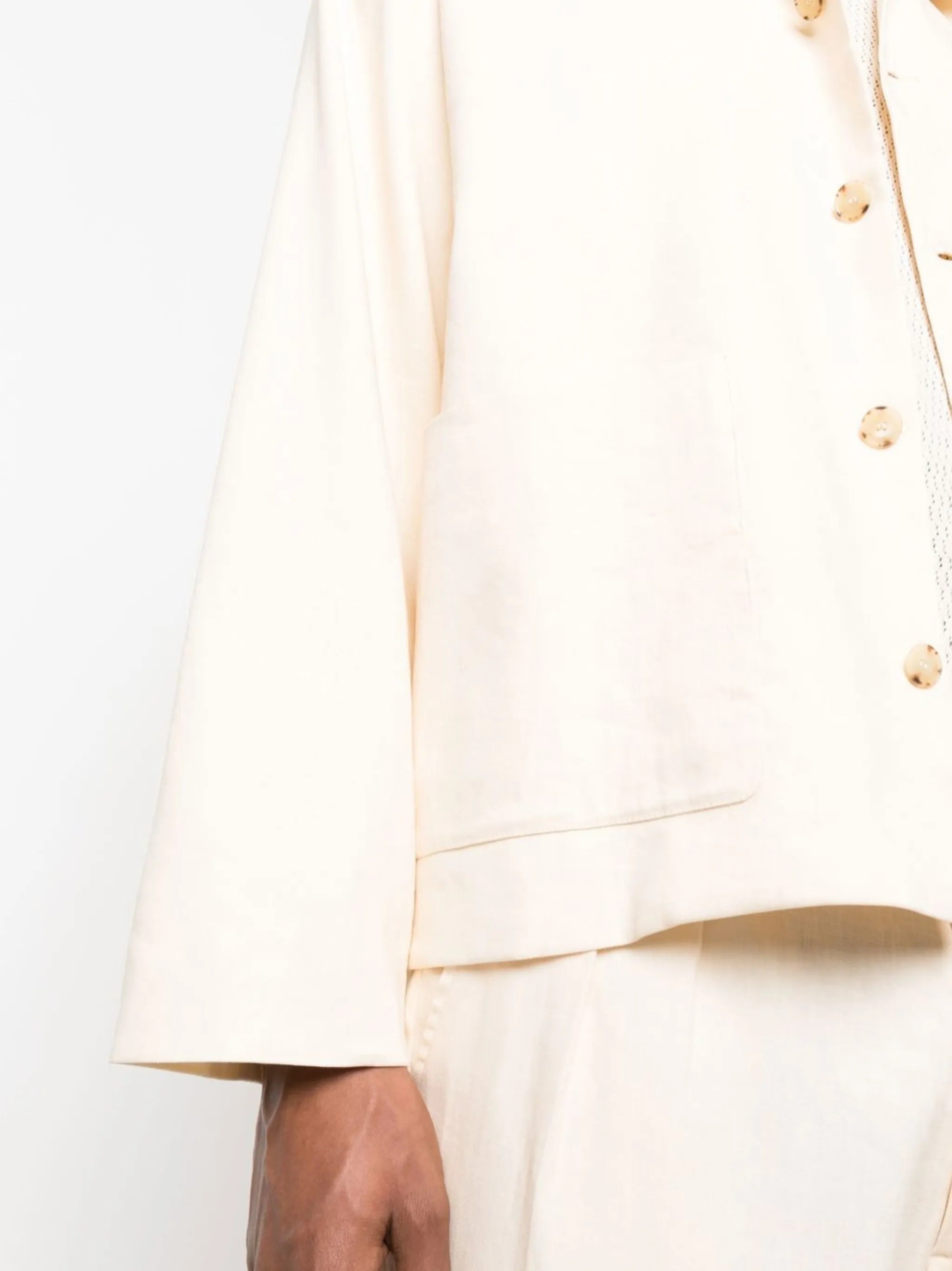 patch pocket linen jacket