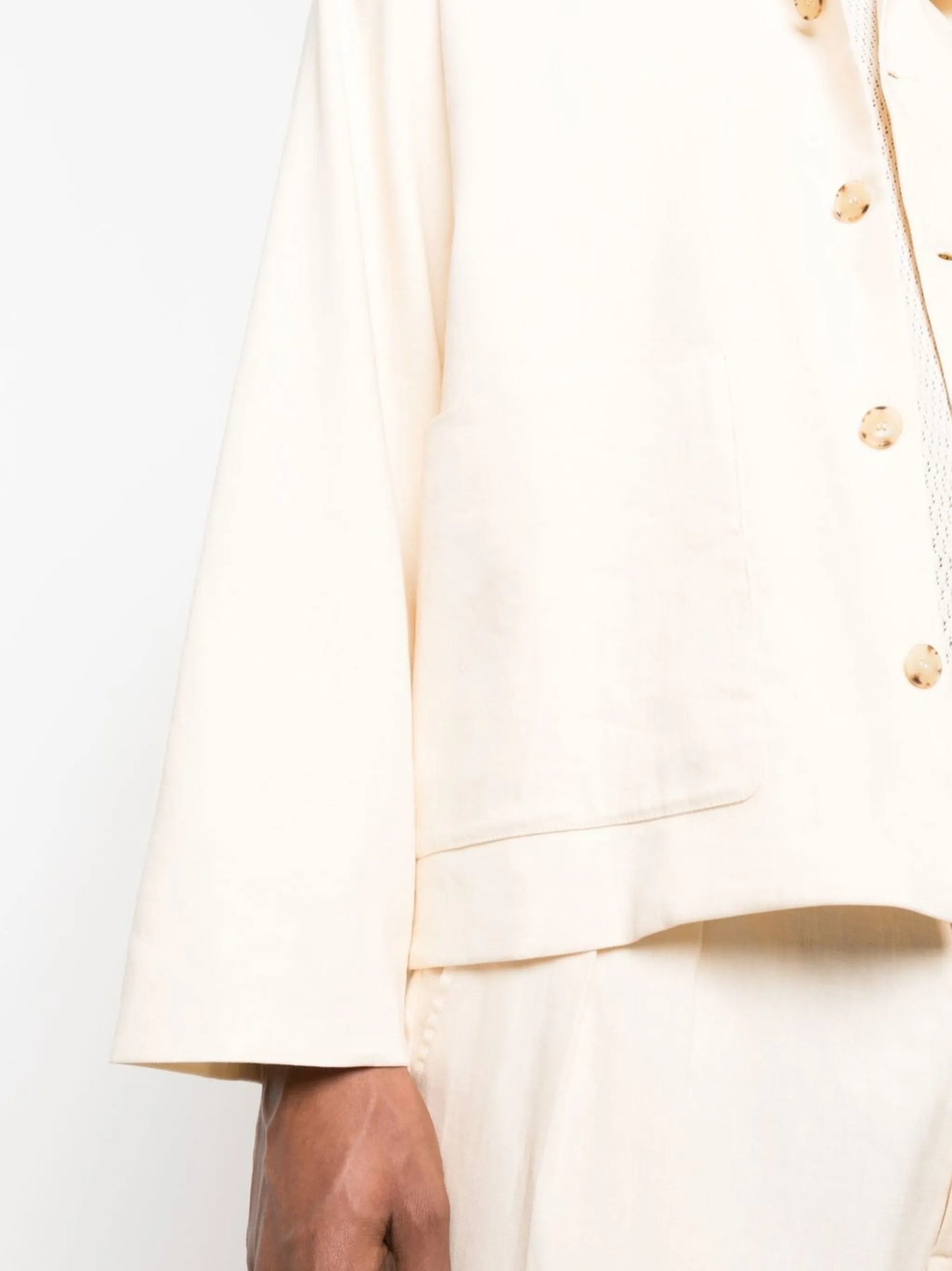 patch pocket linen jacket