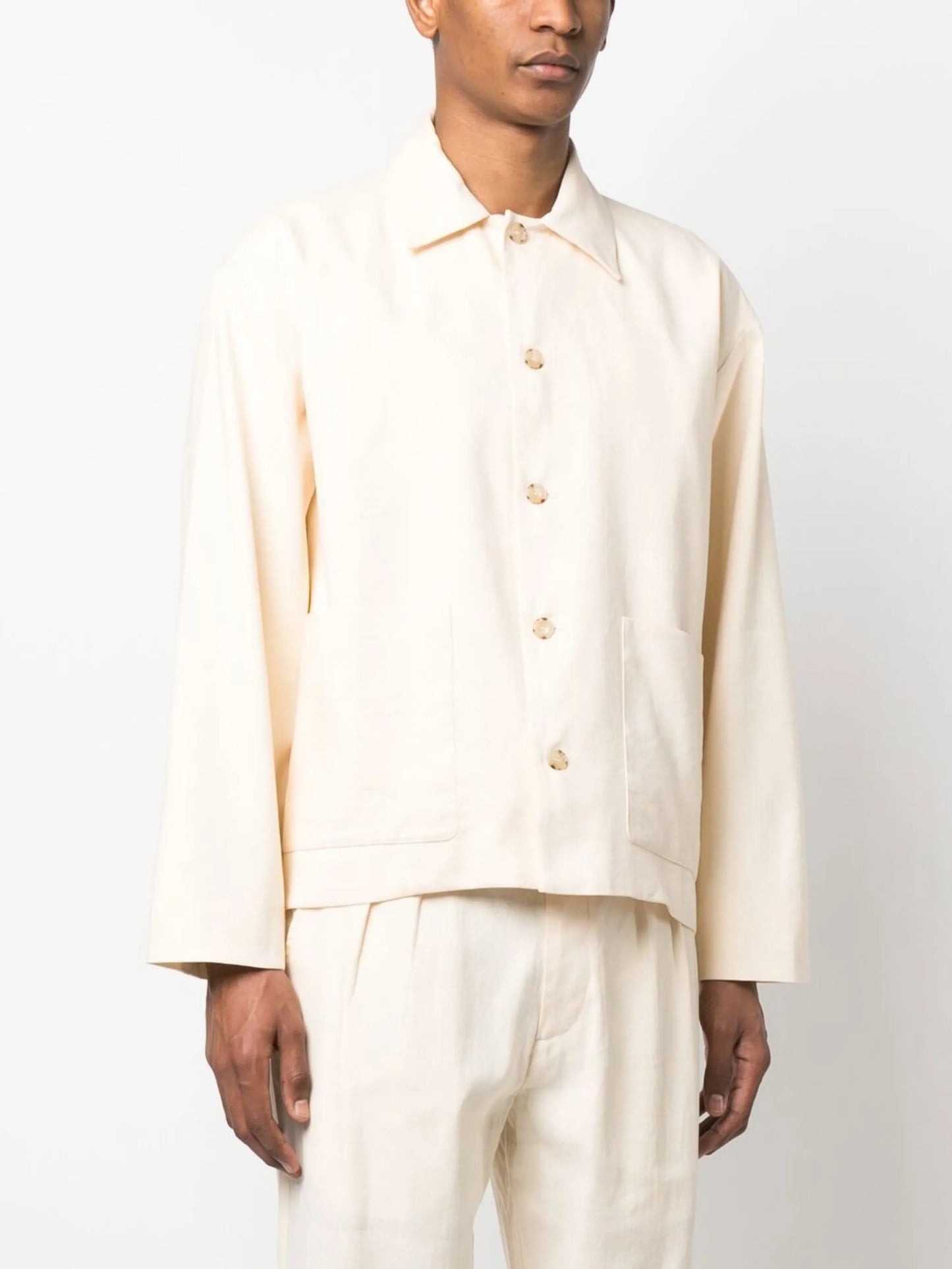 patch pocket linen jacket