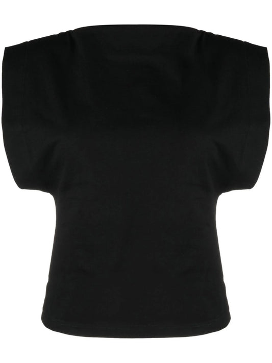 Boat Neck cotton T-shirt