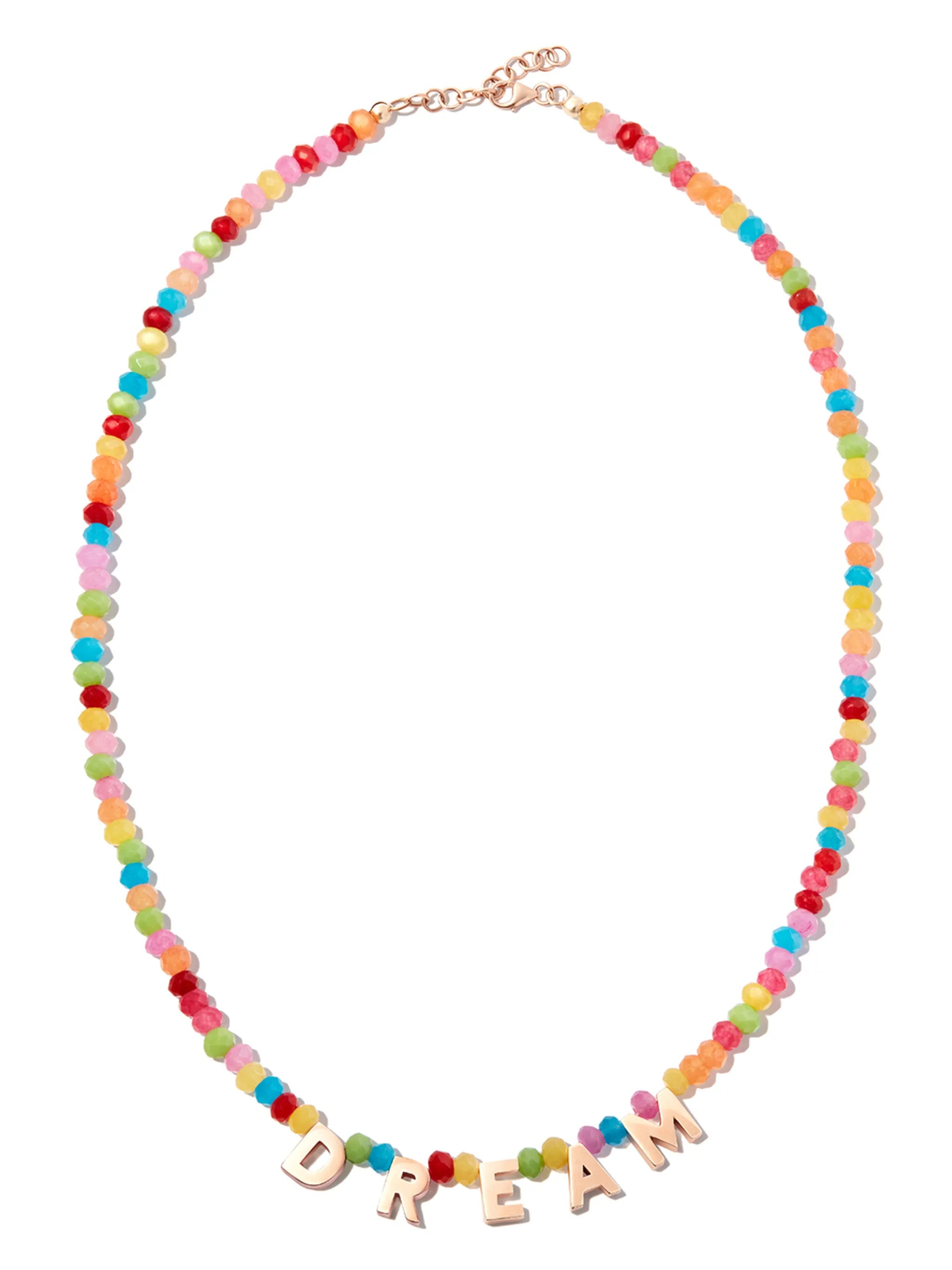 14kt yellow gold Dream jade necklace