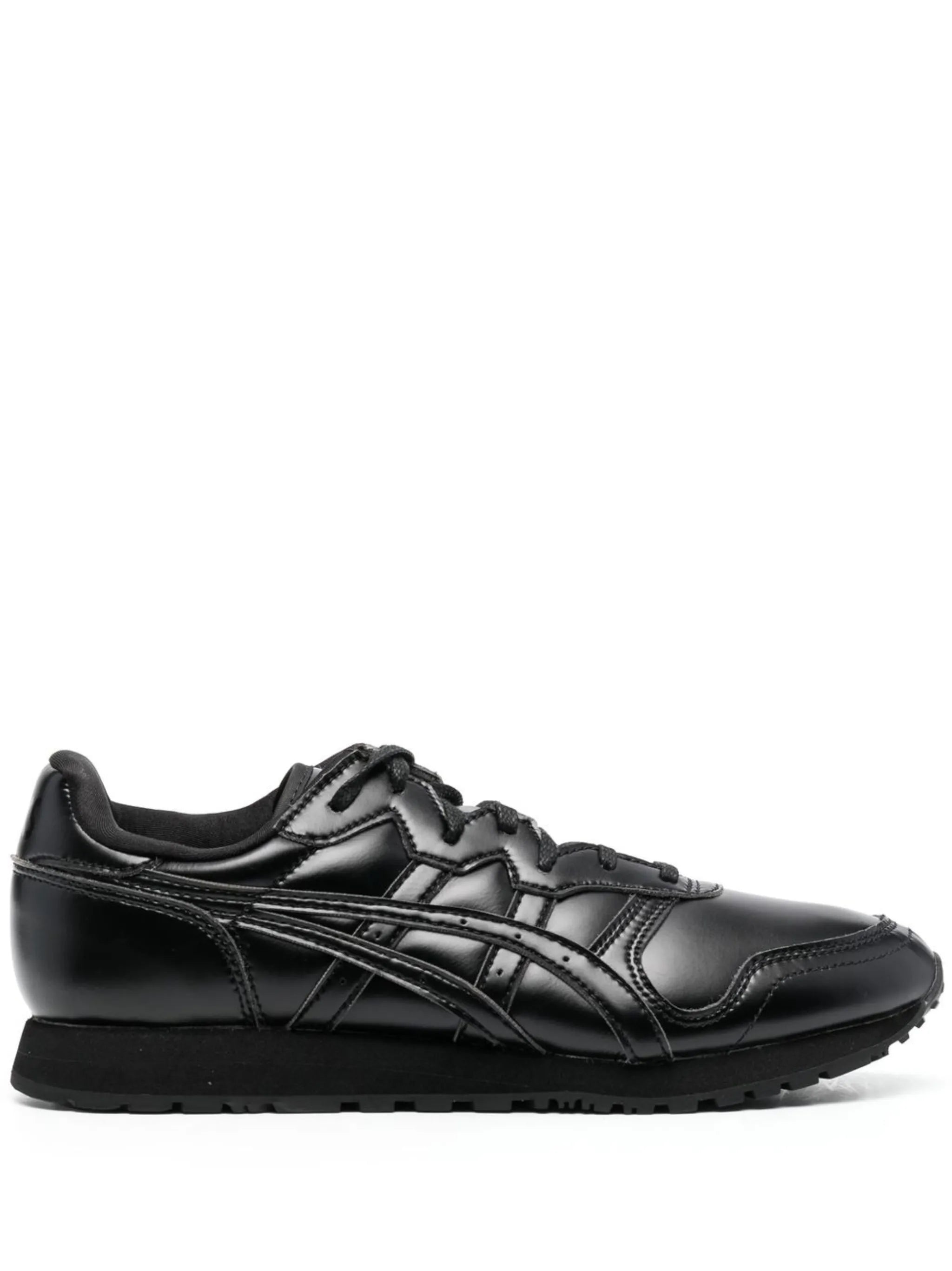 leather low-top sneakers