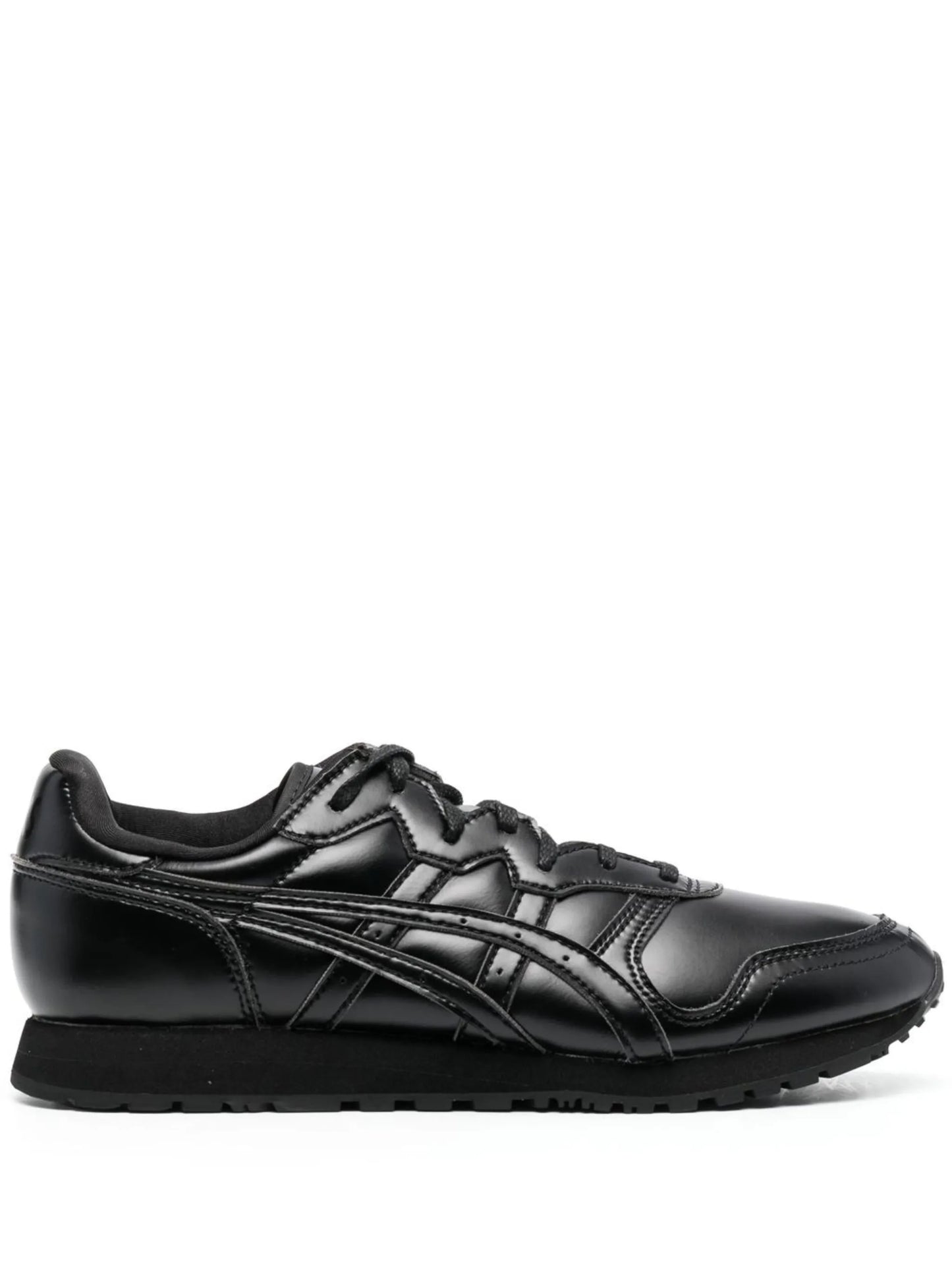 leather low-top sneakers