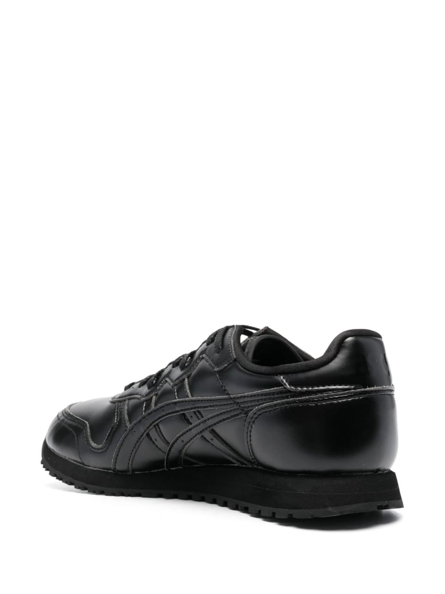 leather low-top sneakers