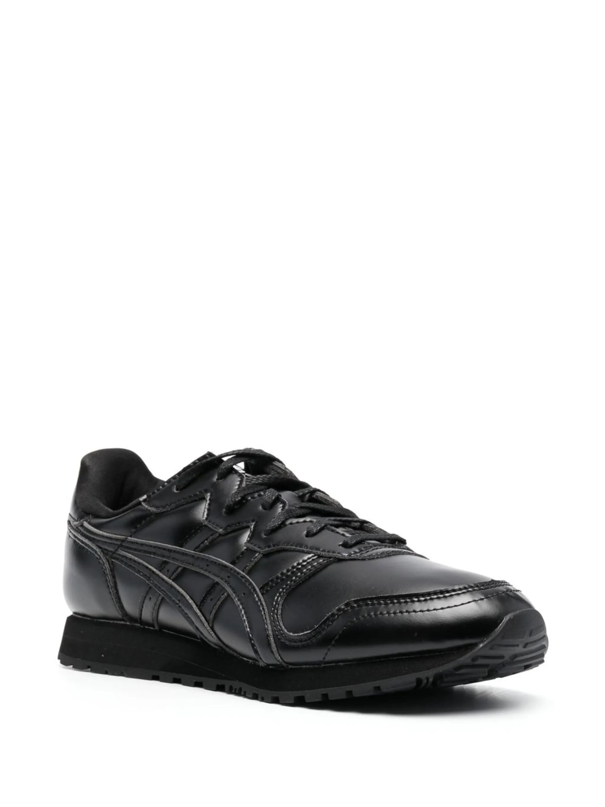 leather low-top sneakers