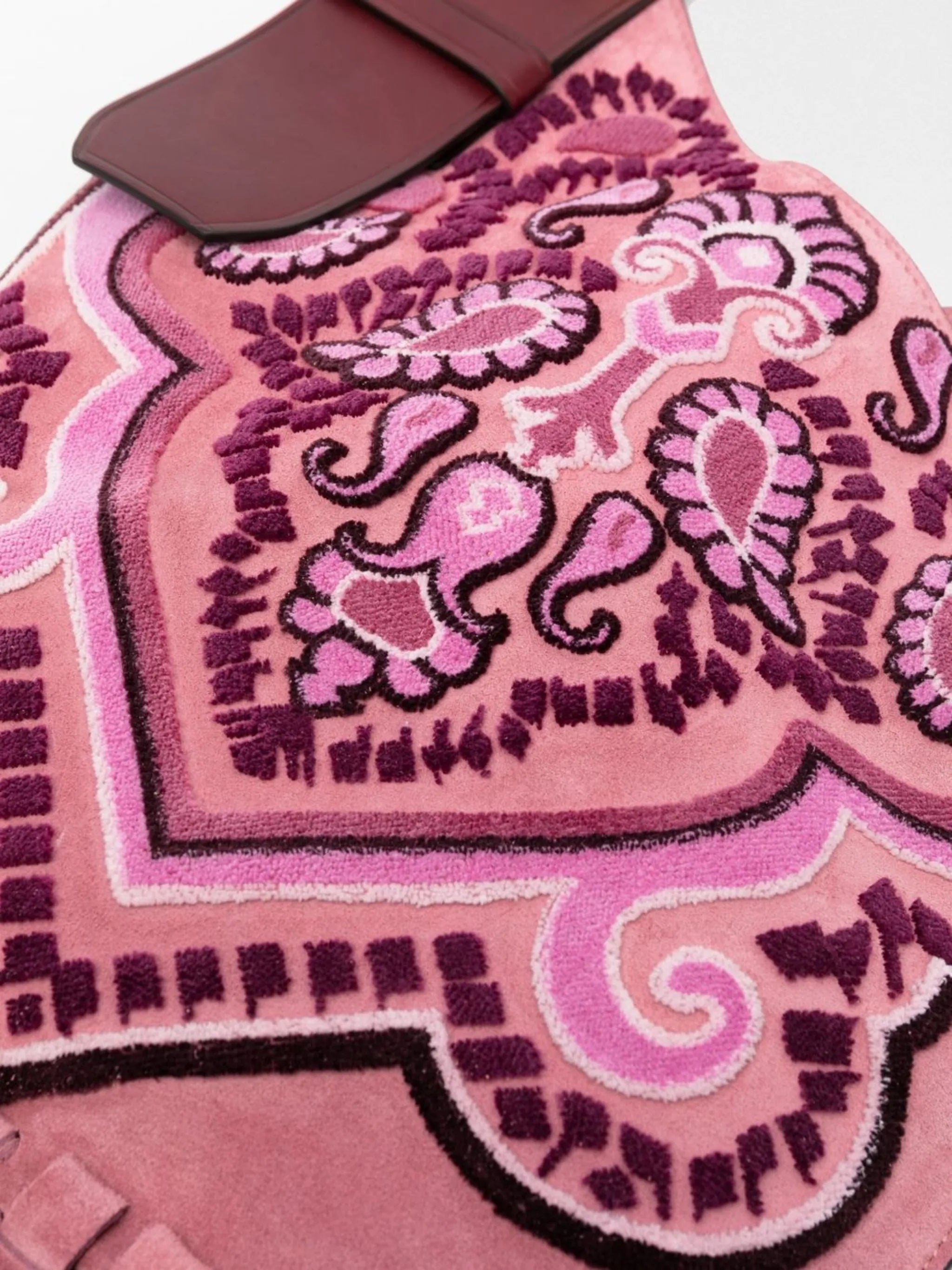 paisley-print fringed crossbody bag