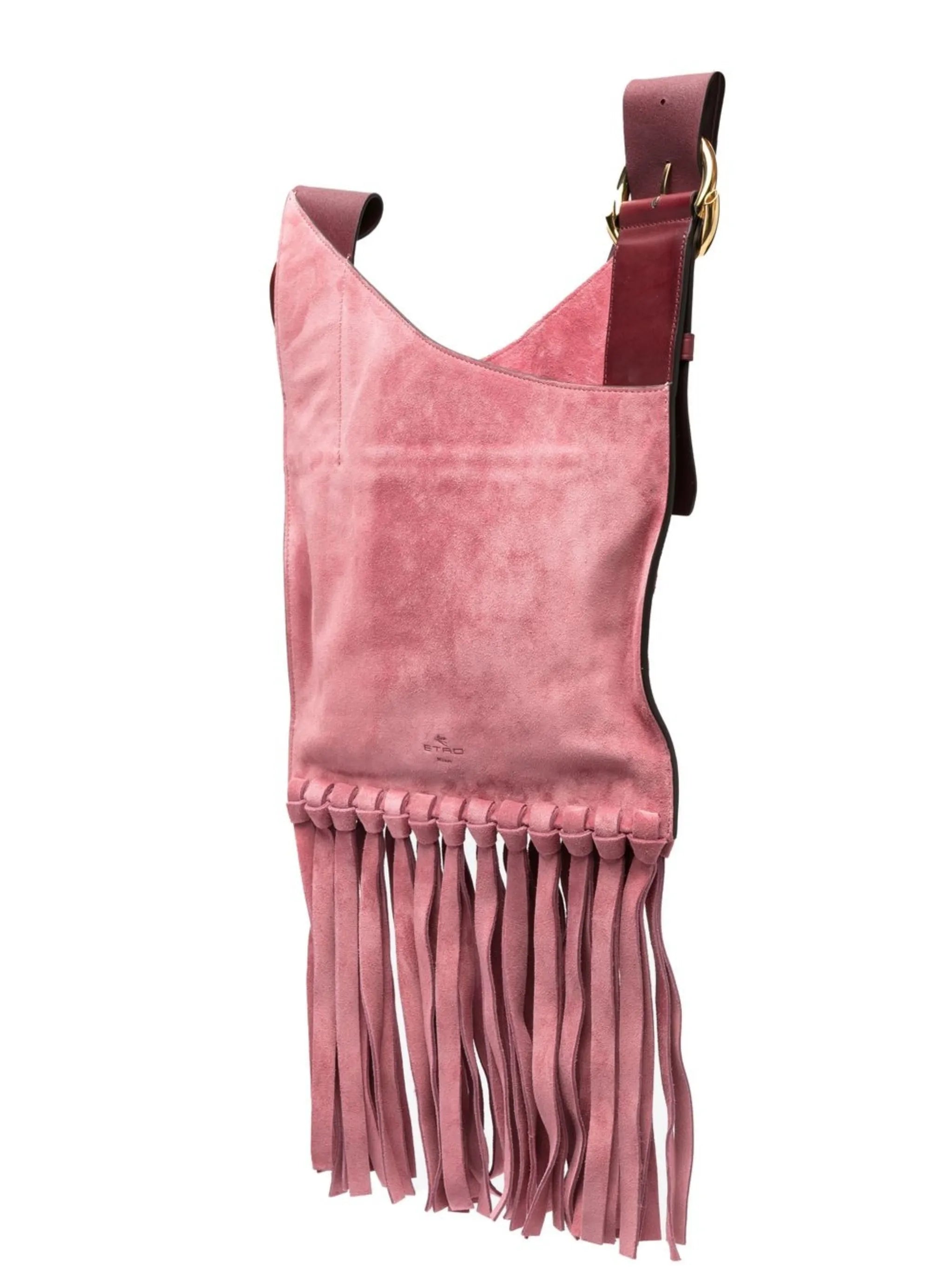 paisley-print fringed crossbody bag