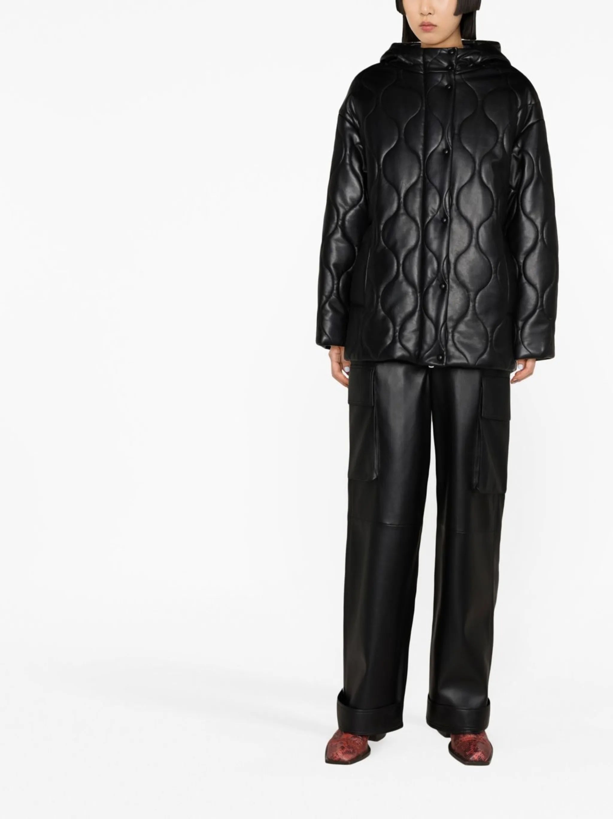 Everlee quilted faux-leather jacket