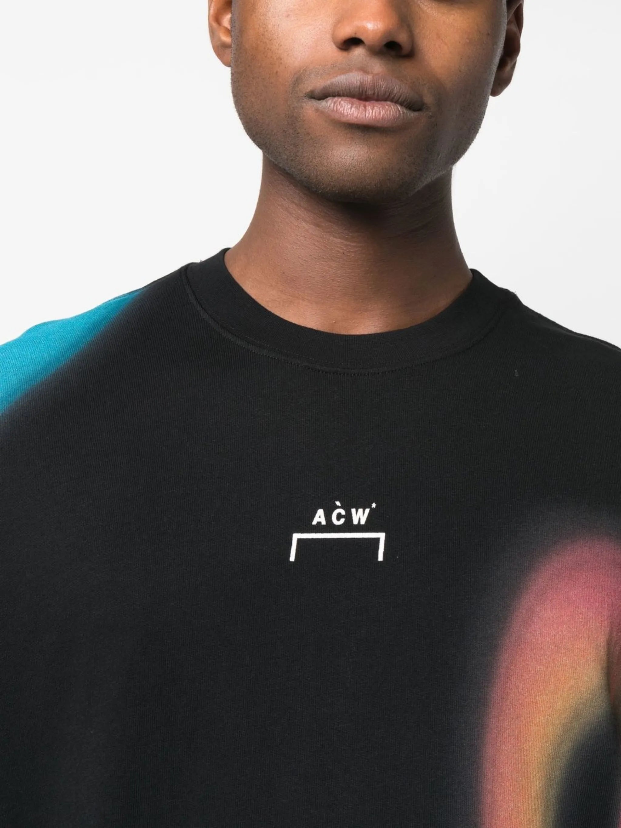 Hypergraphic crew neck T-shirt