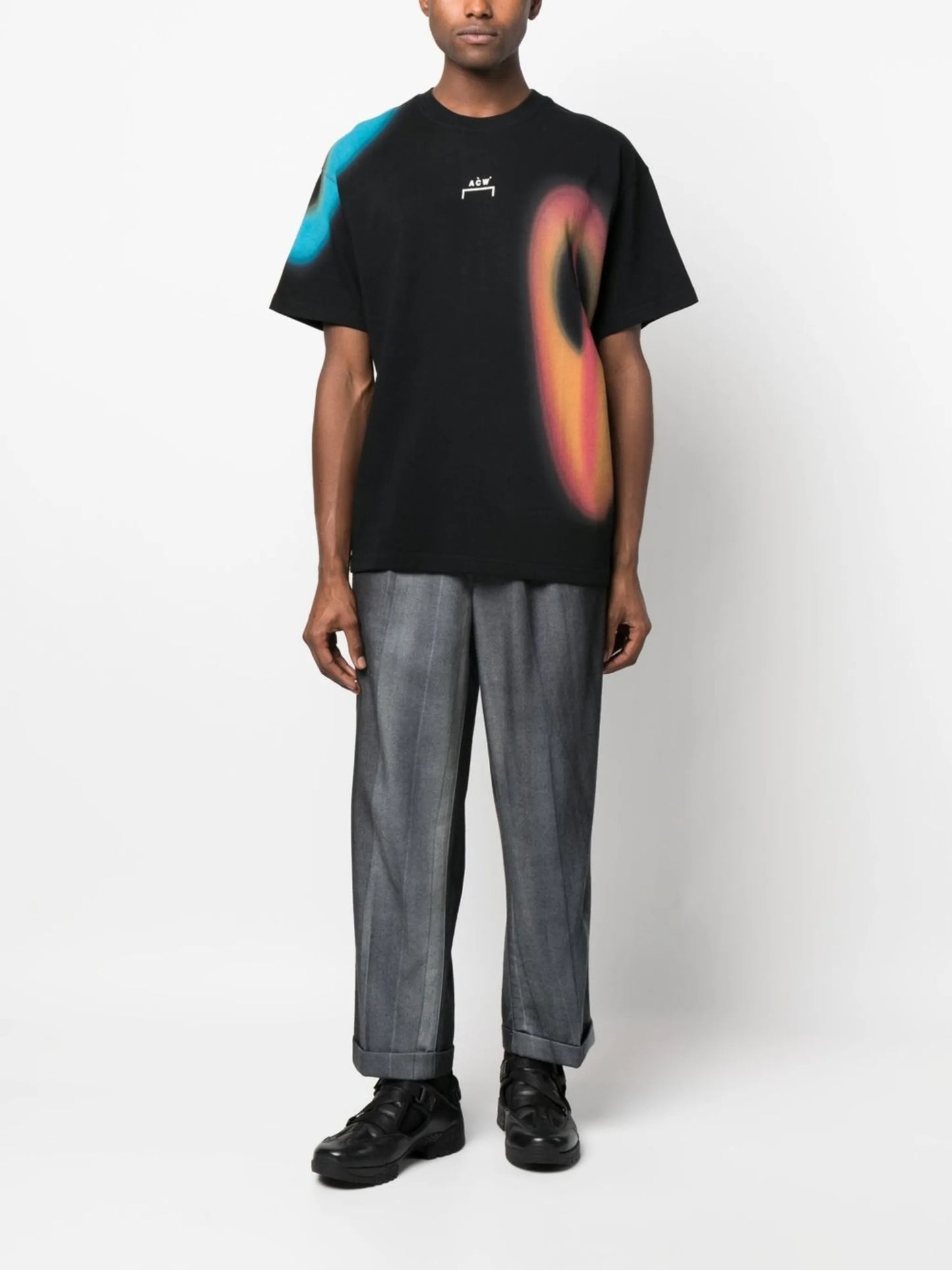 Hypergraphic crew neck T-shirt
