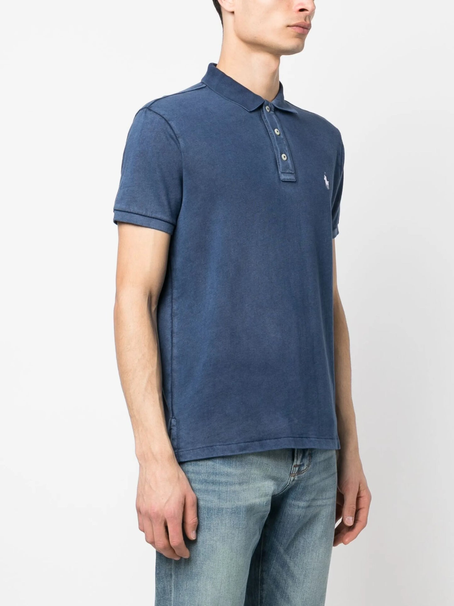 embroidered-logo polo shirt