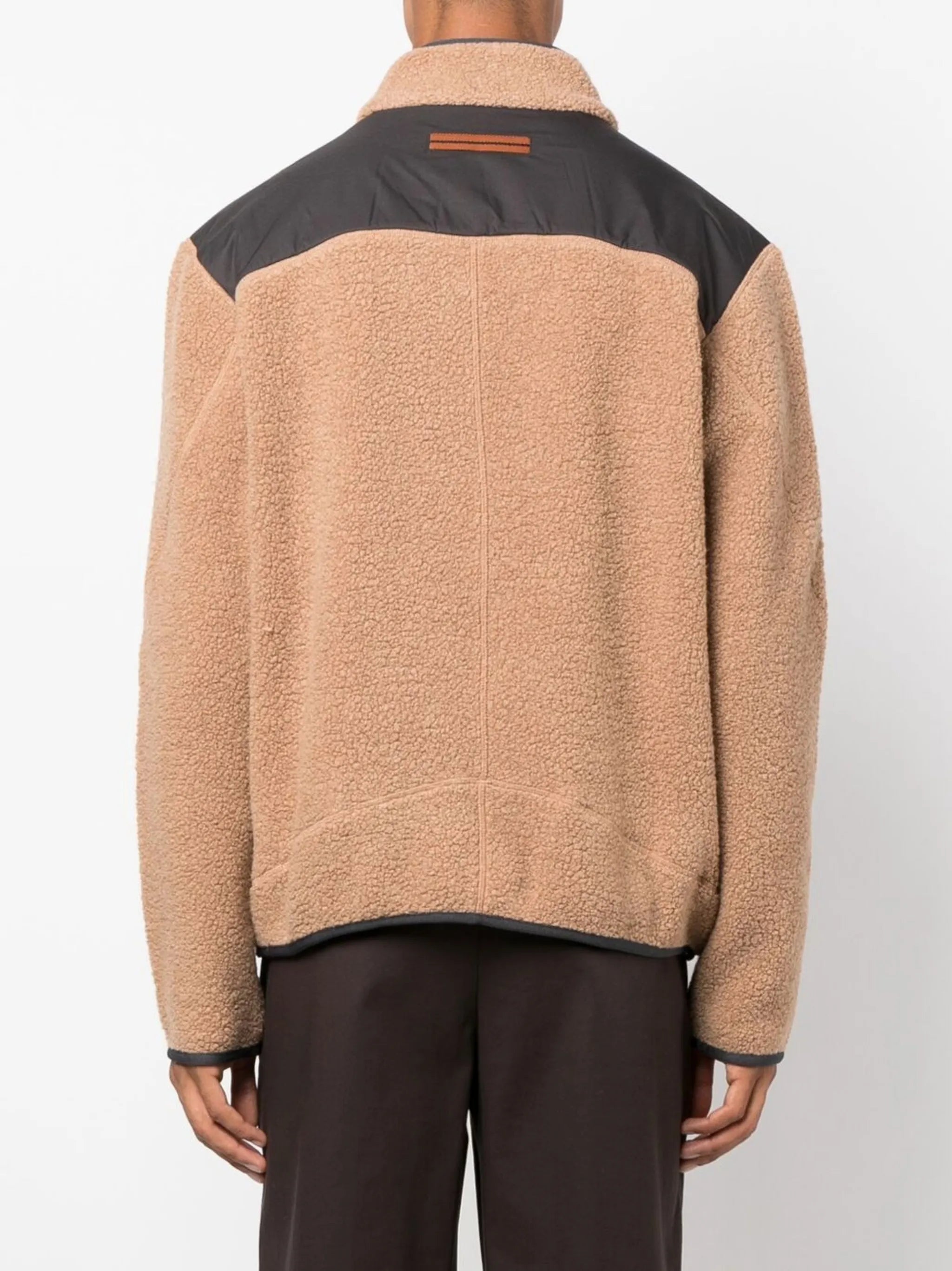 chest-pocket shearling jacket
