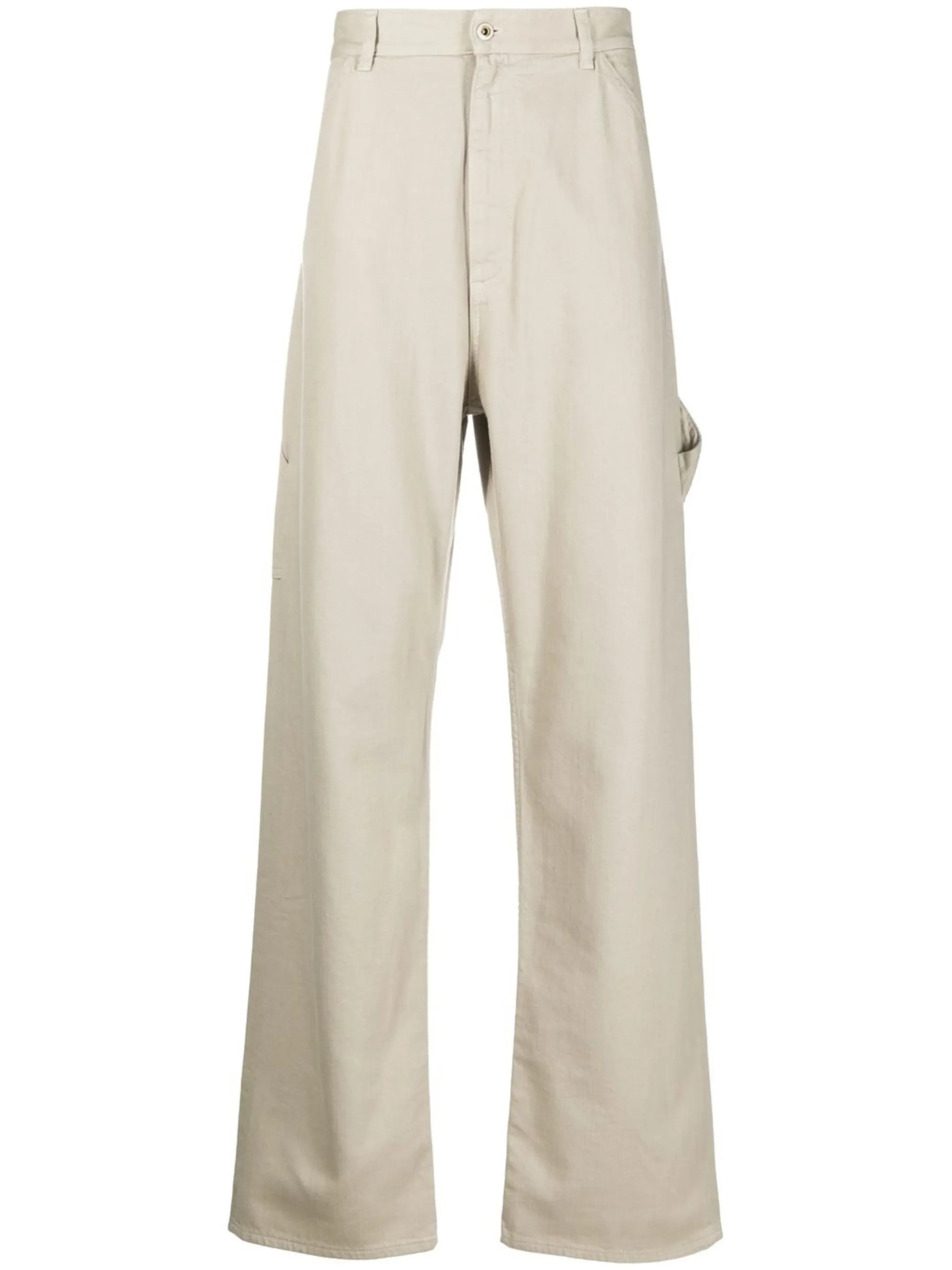 logo-embroidered cotton trousers