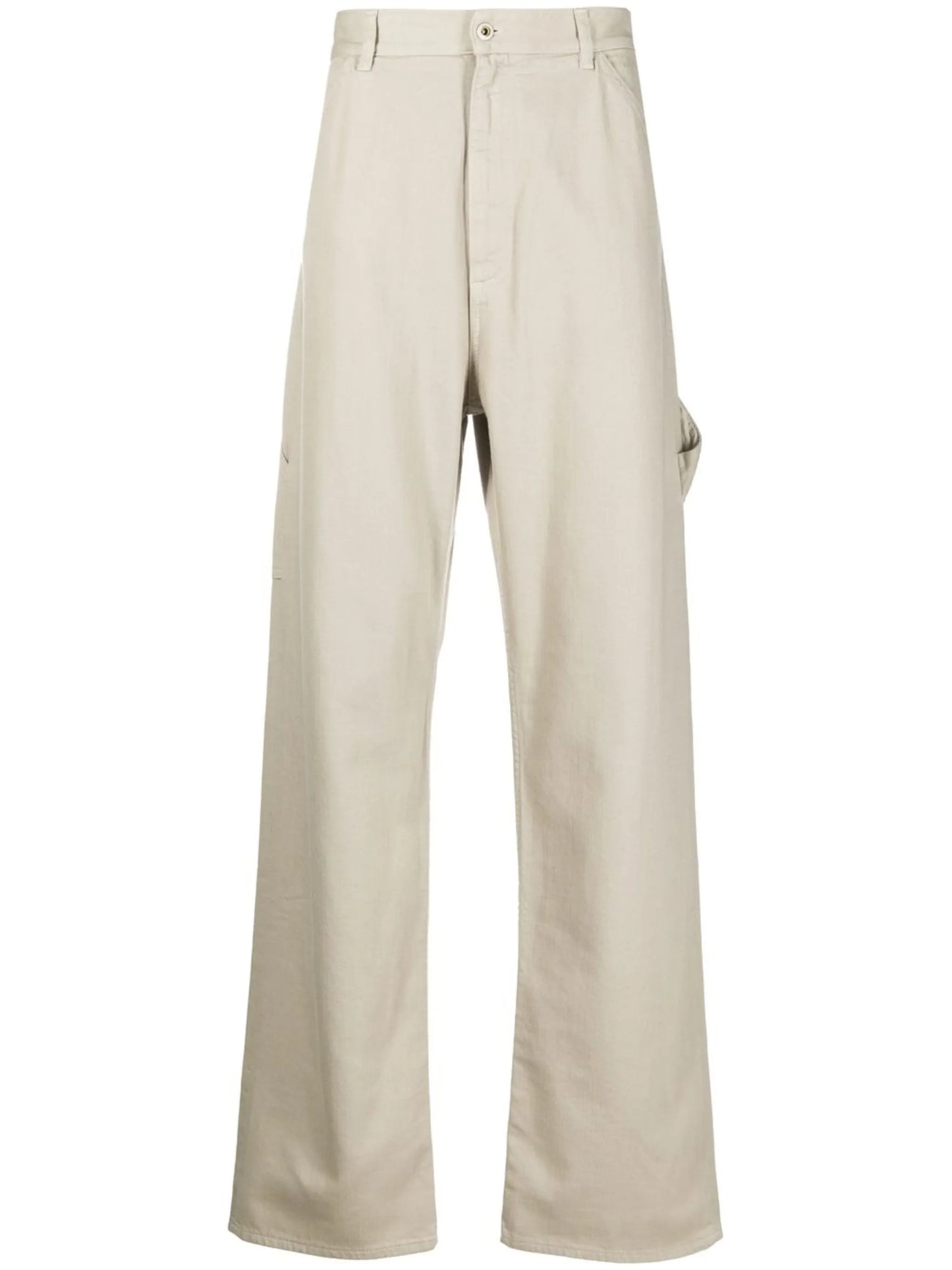 logo-embroidered cotton trousers