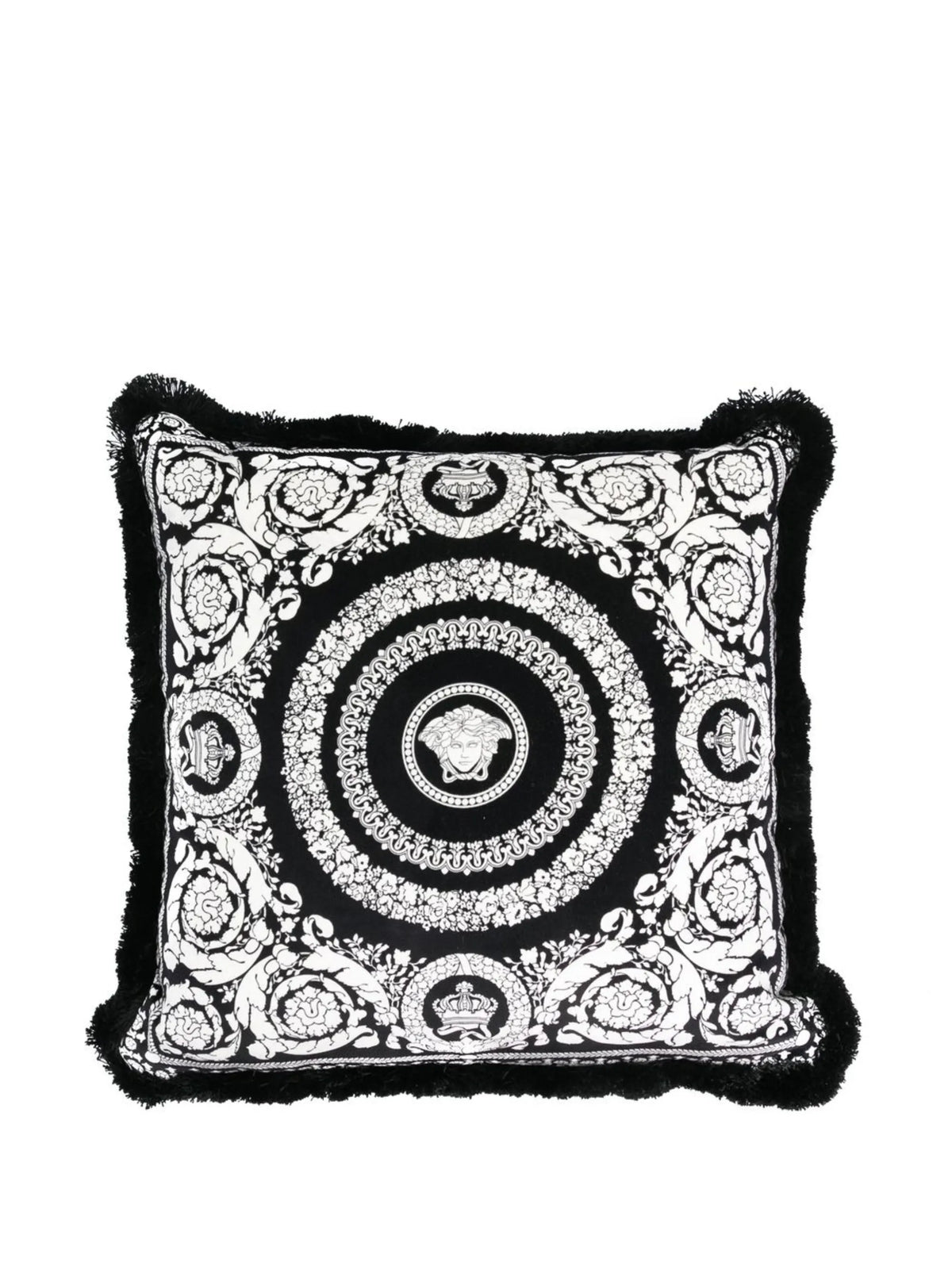 graphic-print cushion