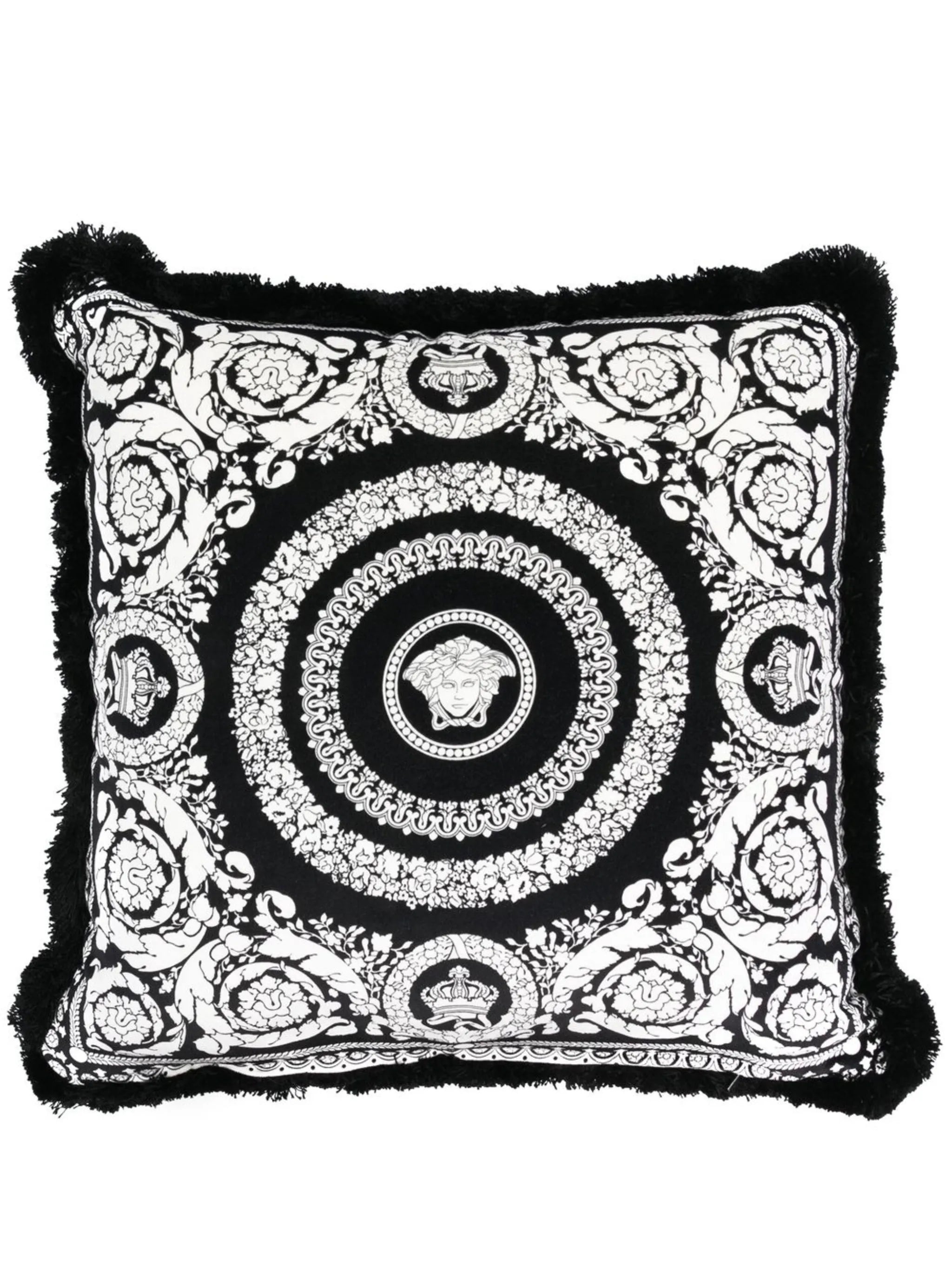graphic-print cushion