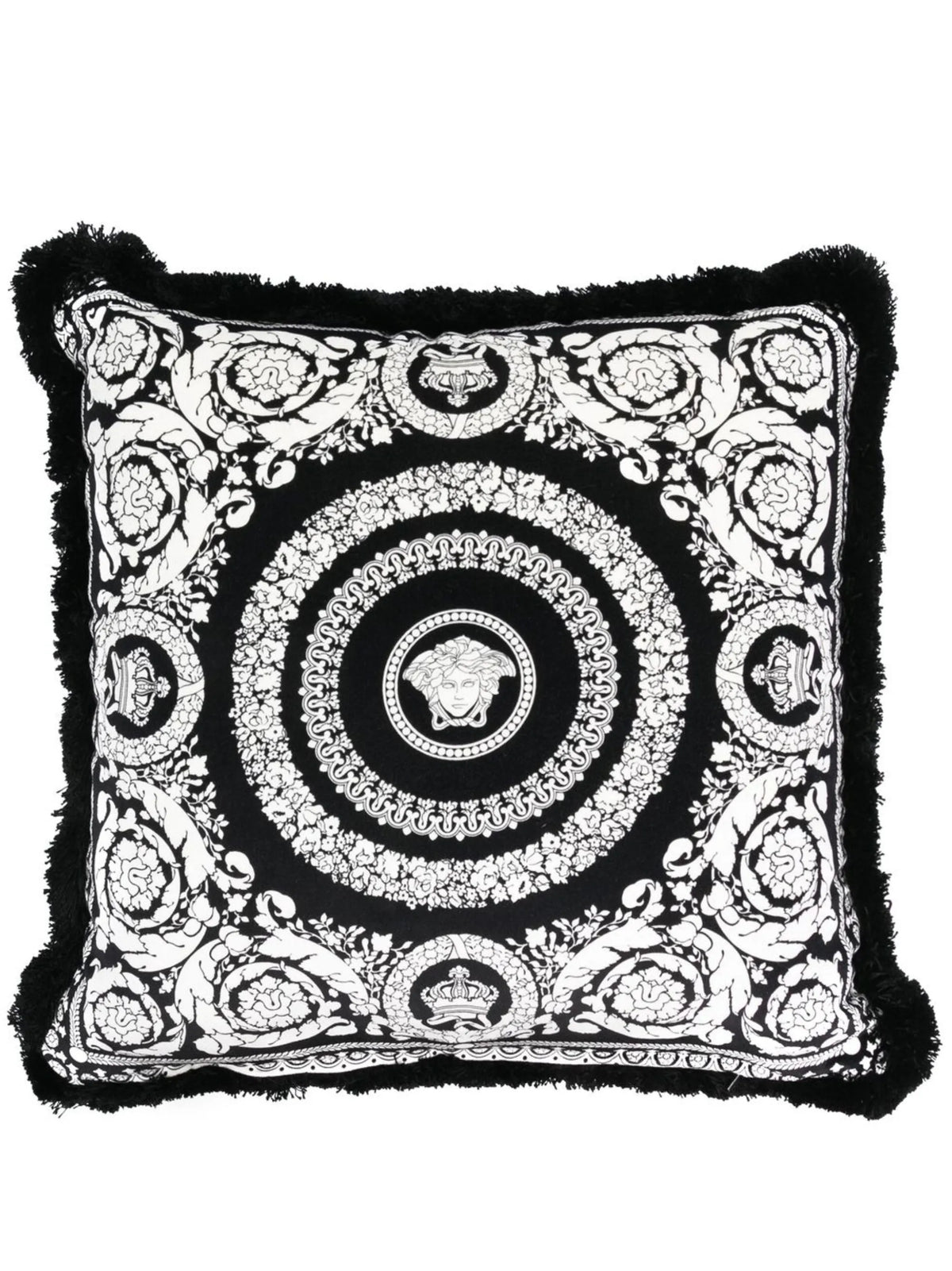 graphic-print cushion