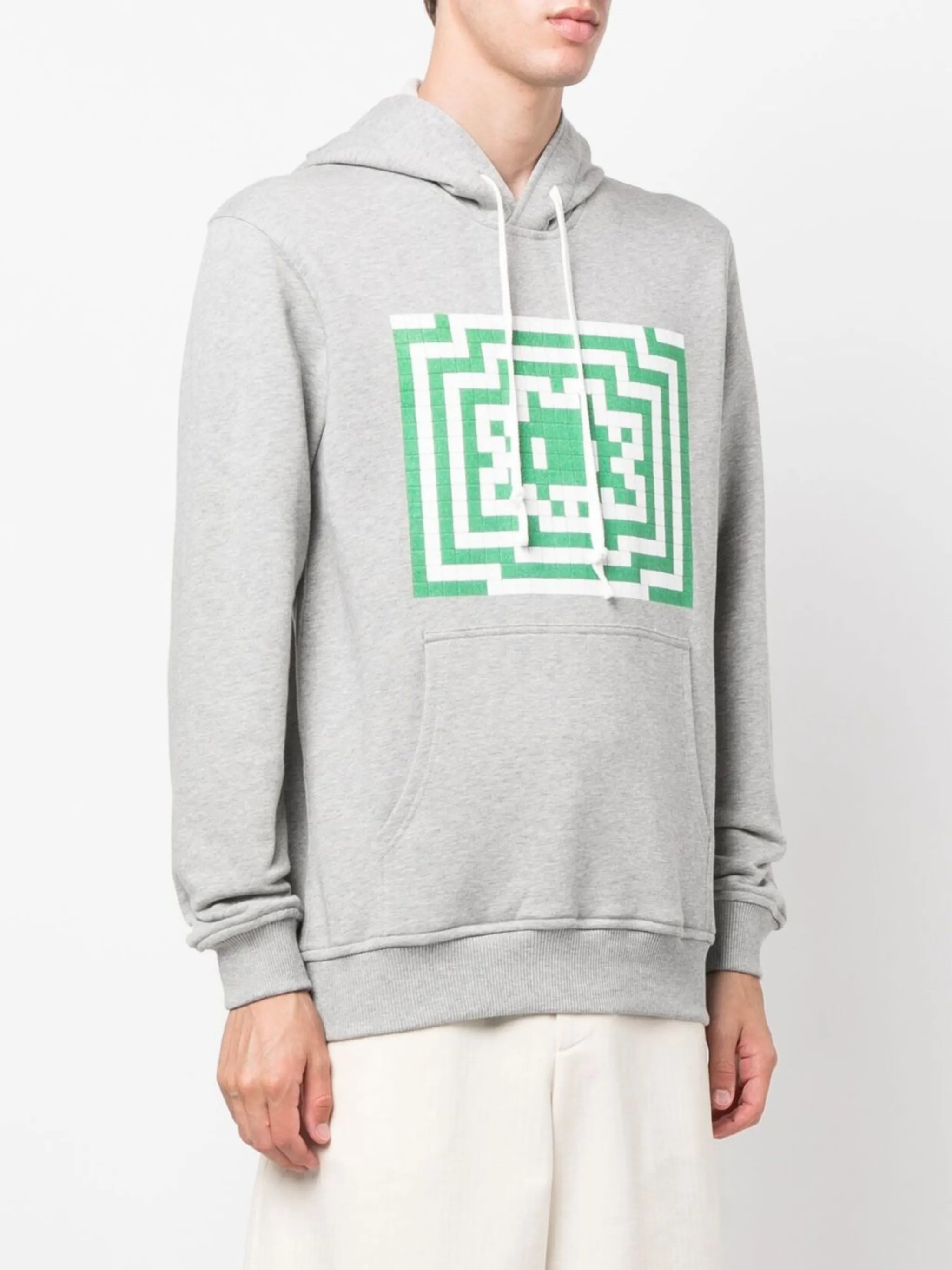 graphic-print drawstring hoodie