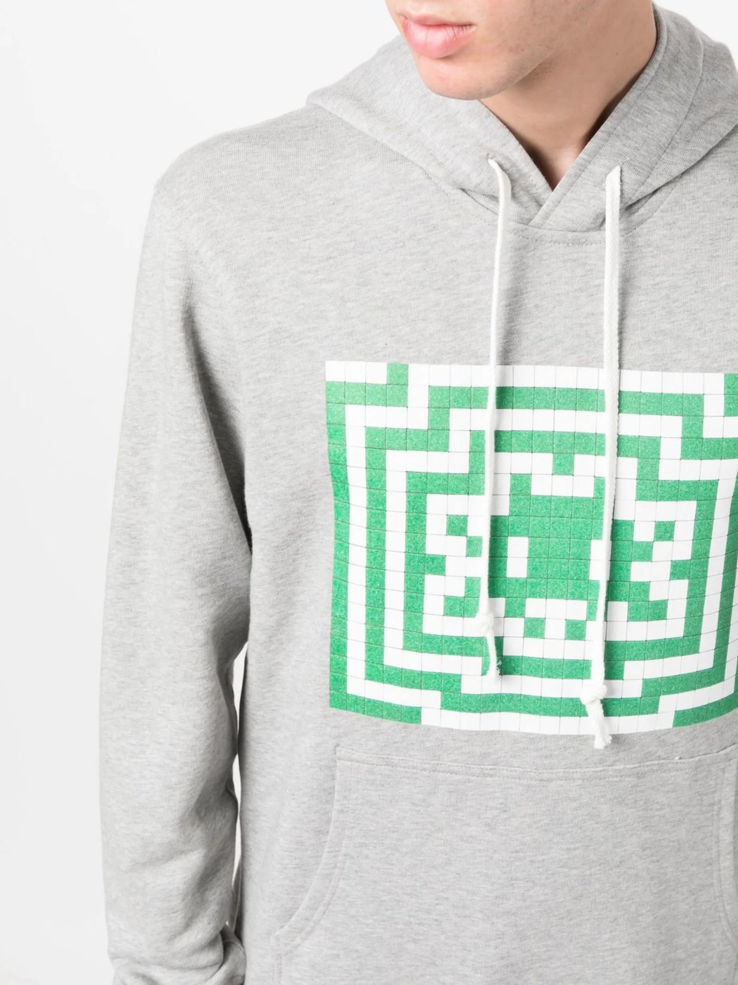 graphic-print drawstring hoodie