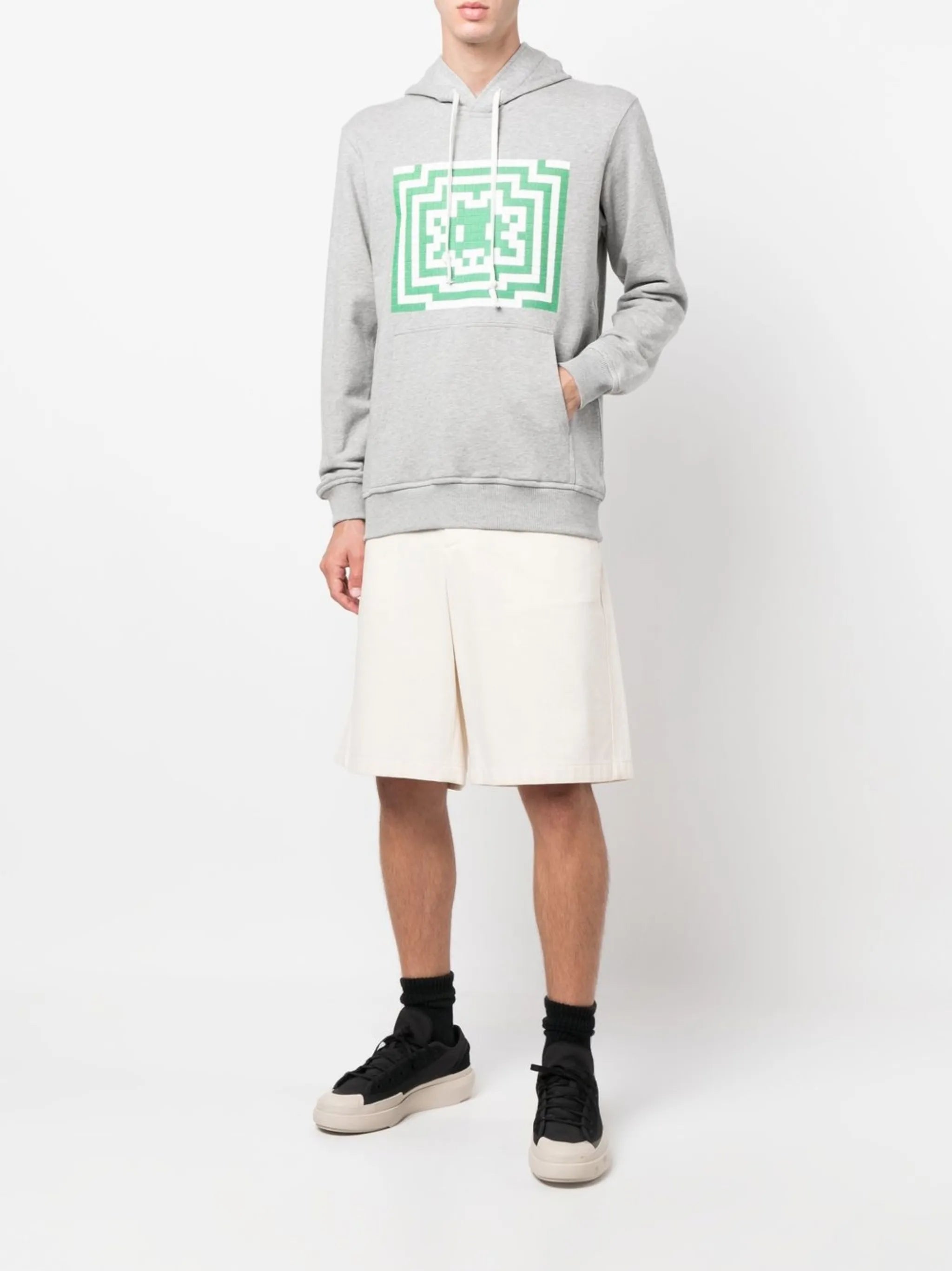 graphic-print drawstring hoodie