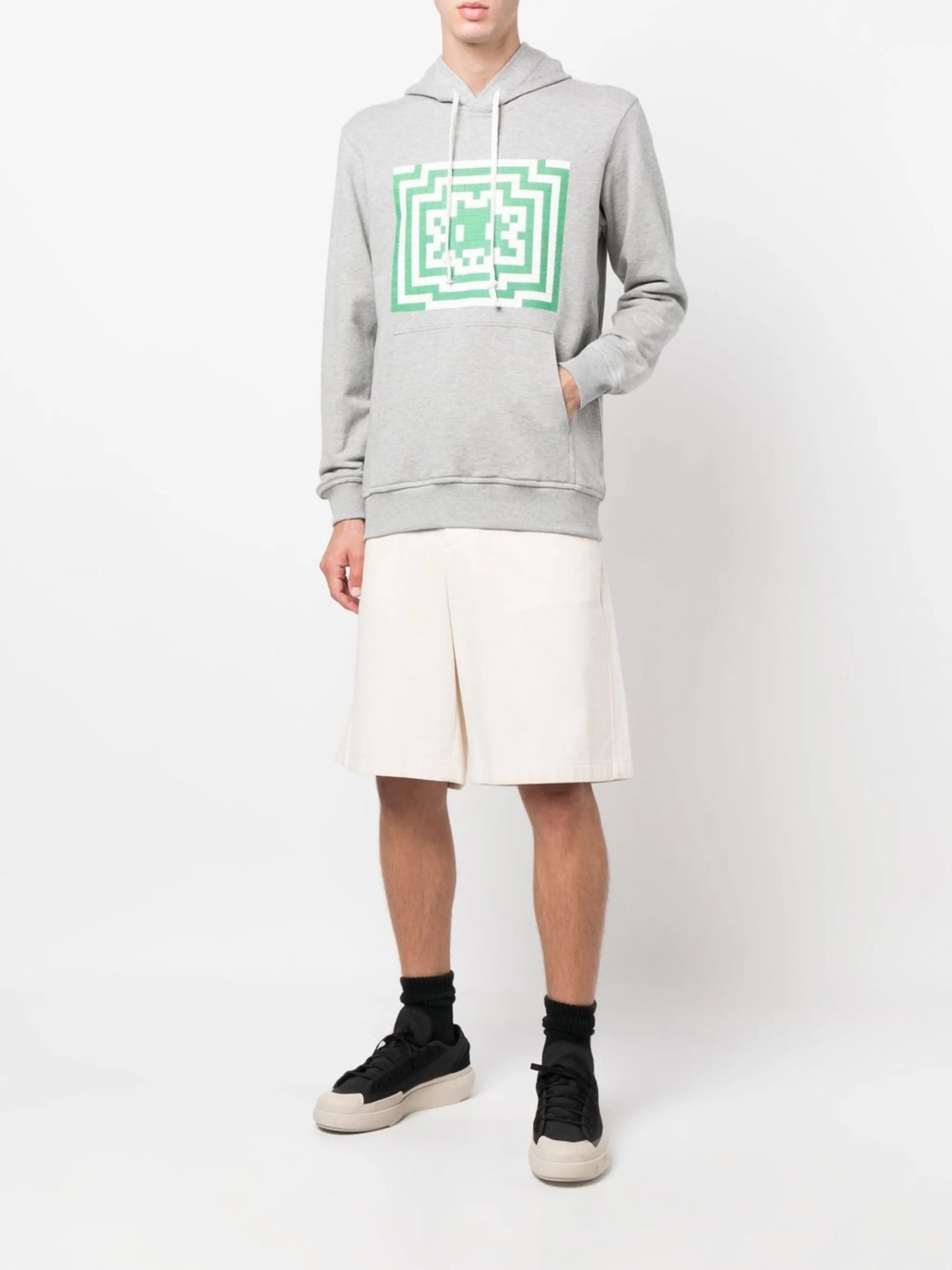 graphic-print drawstring hoodie